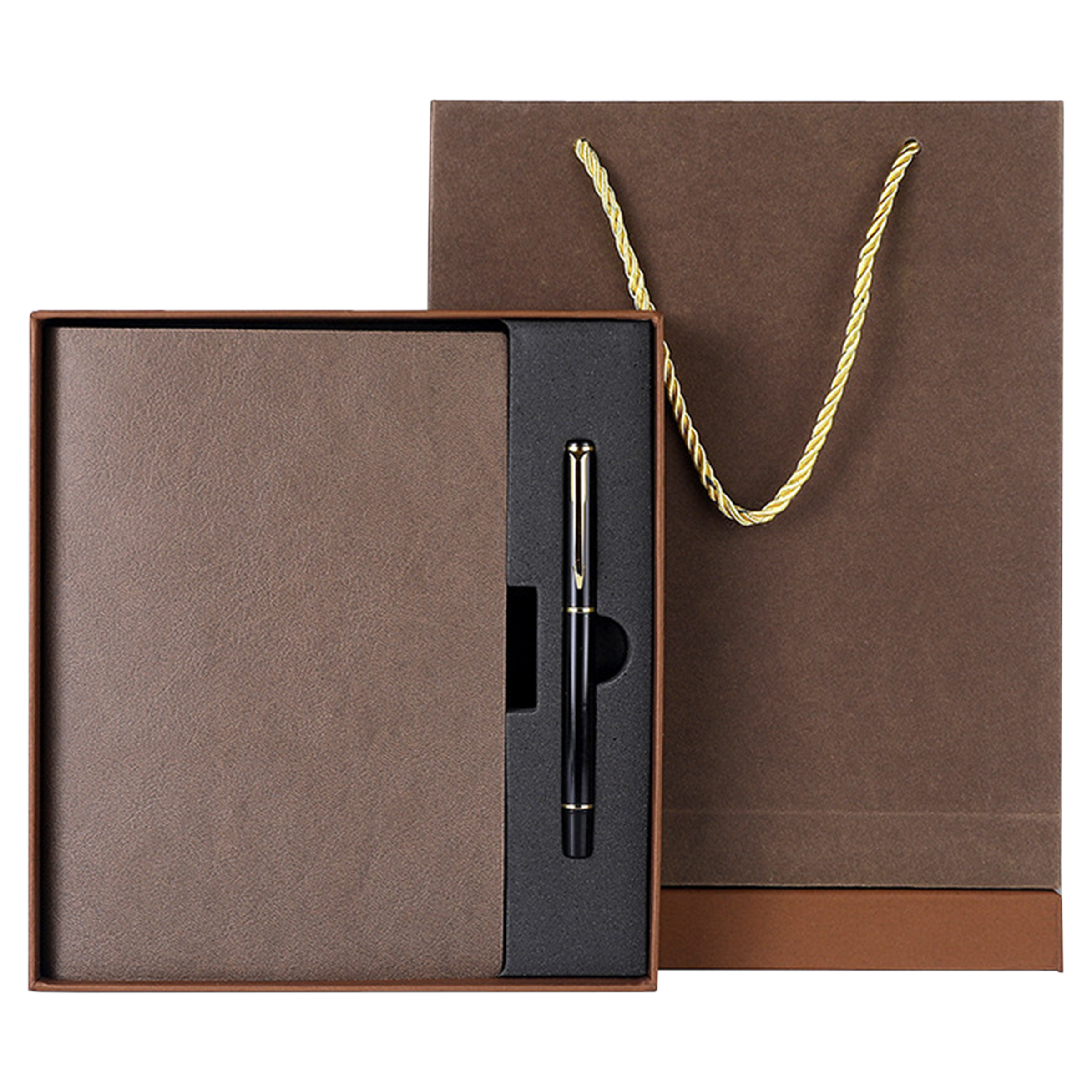 Faux Leather Notebook And Pen Gift Box Set 12