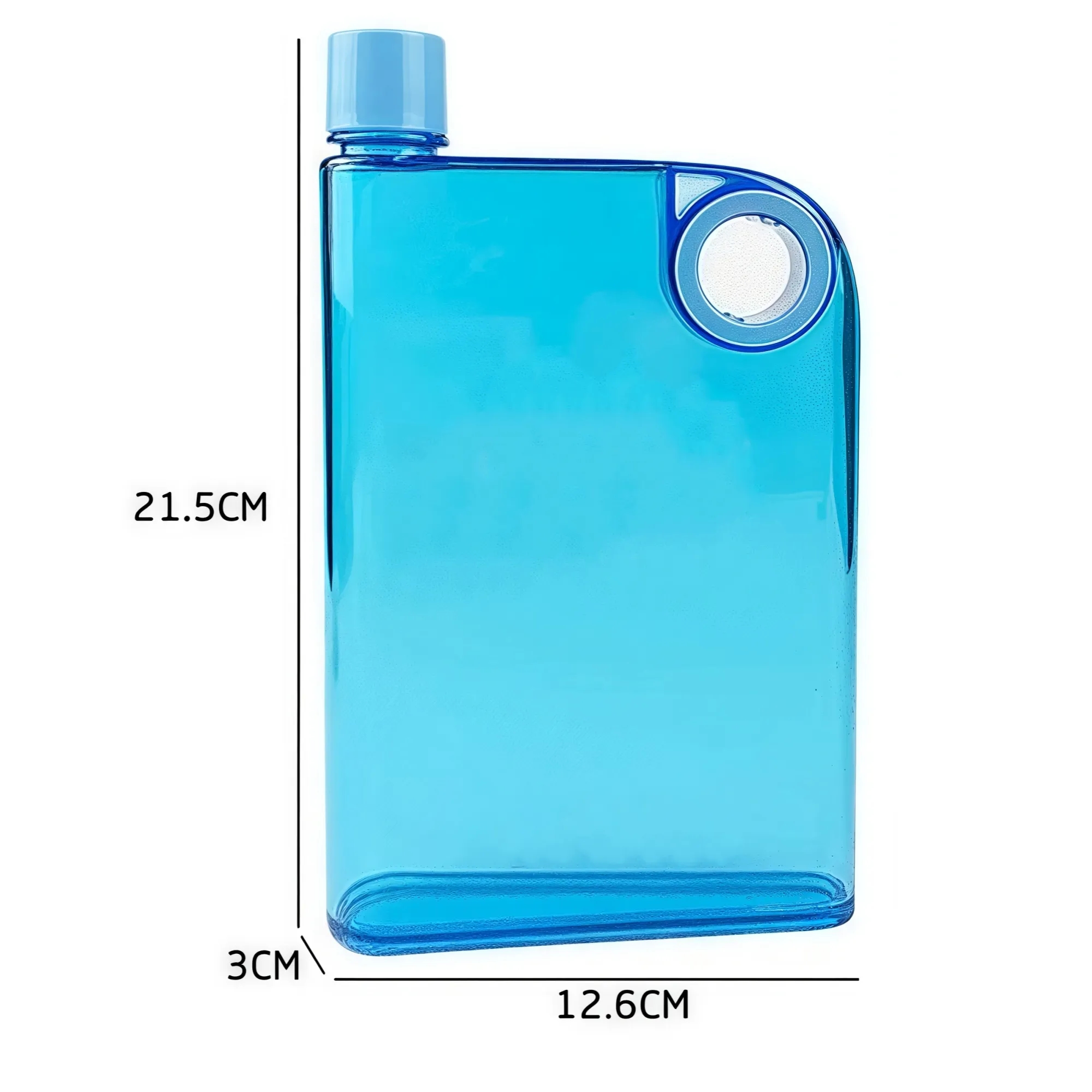 Slim Flat Transparent Water Bottle 14