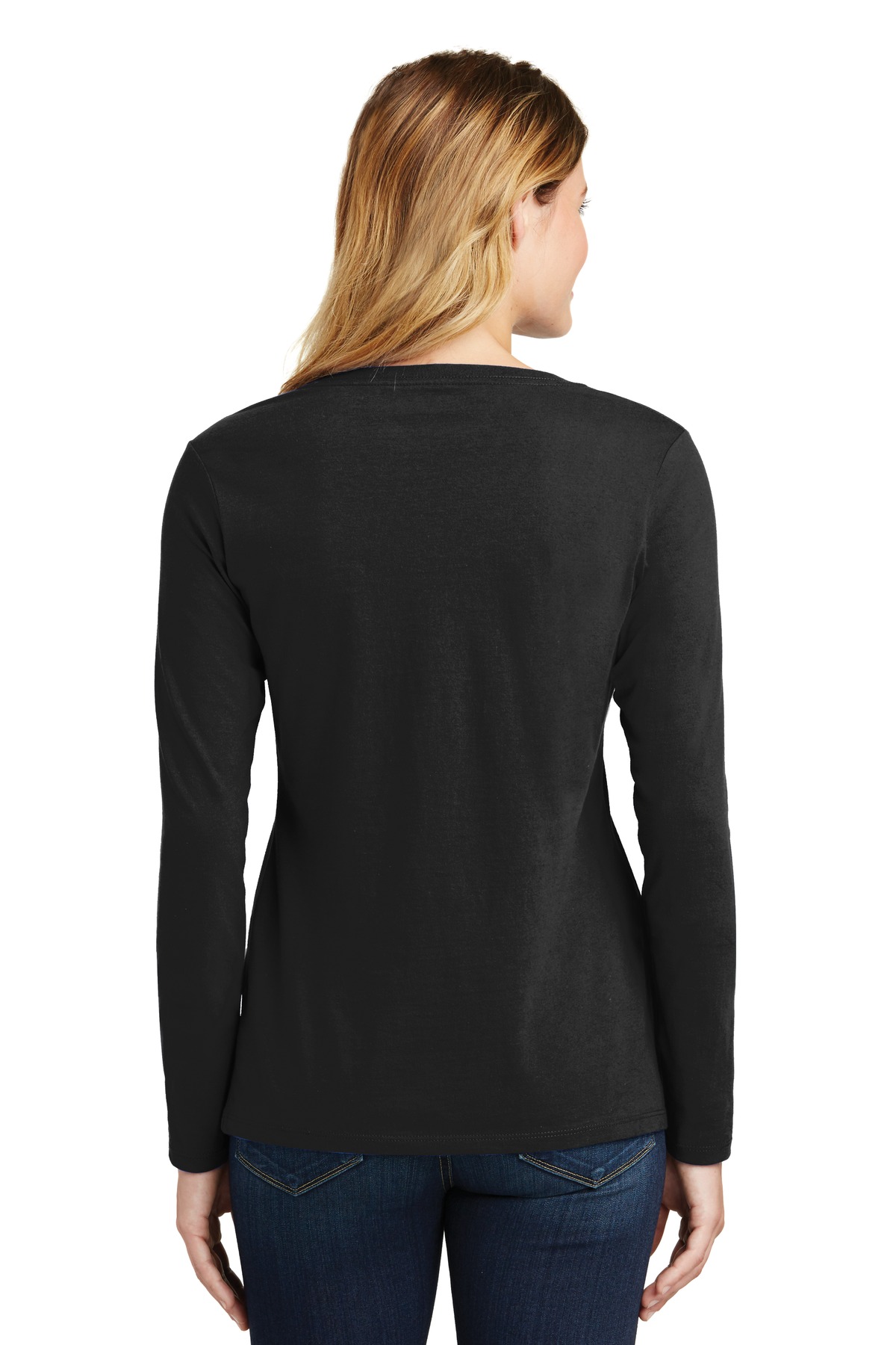 Port & Co Women's Long Sleeve Fan Favorite V-Neck Tee. LPC450VLS 36
