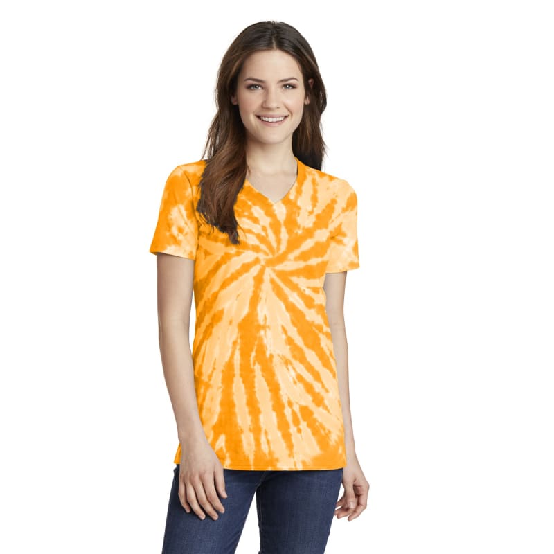 Port & Company Women's Tie-Dye V-Neck Tee. 31