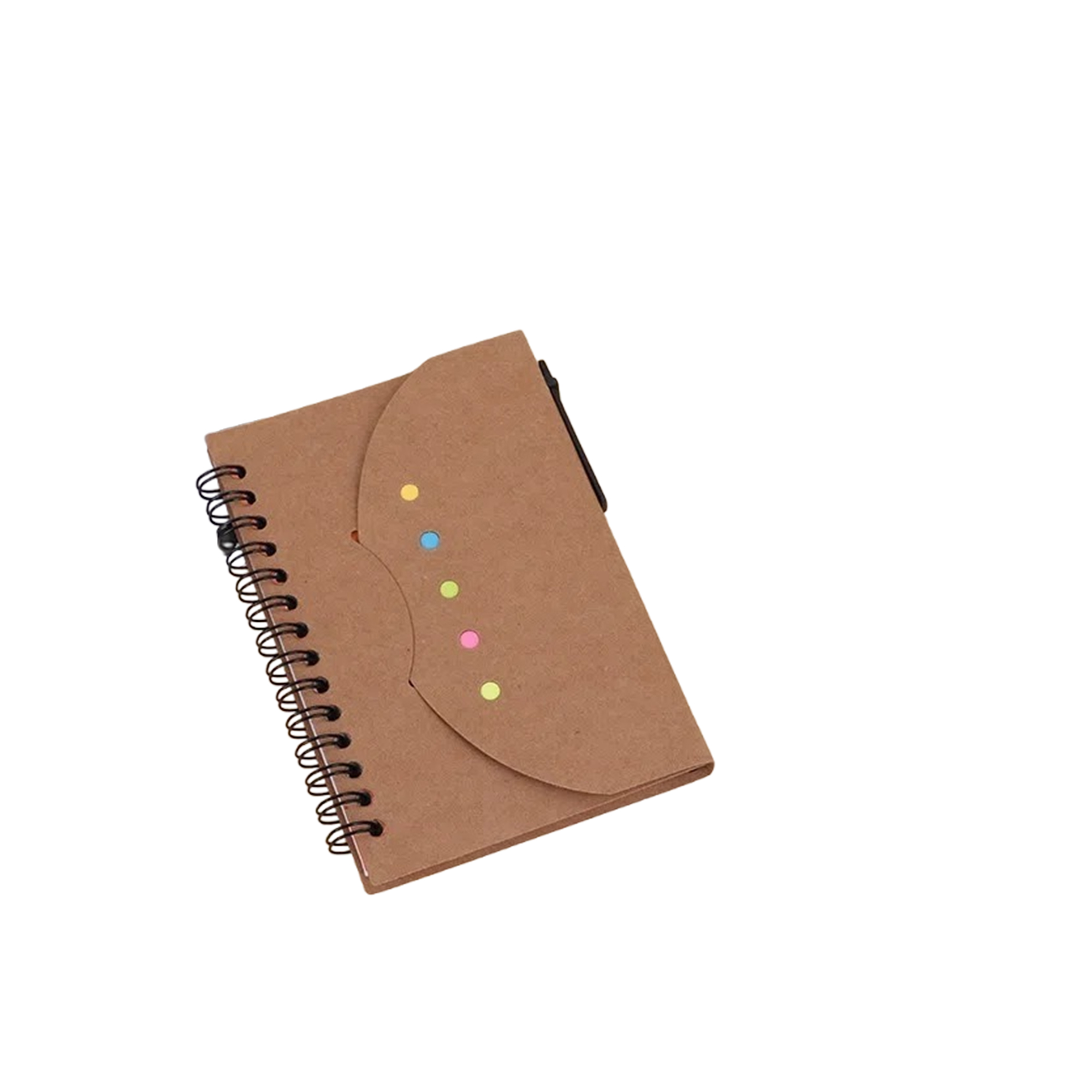 Recycled Kraft Cover Notebook With Pen And Sticky Notes 4
