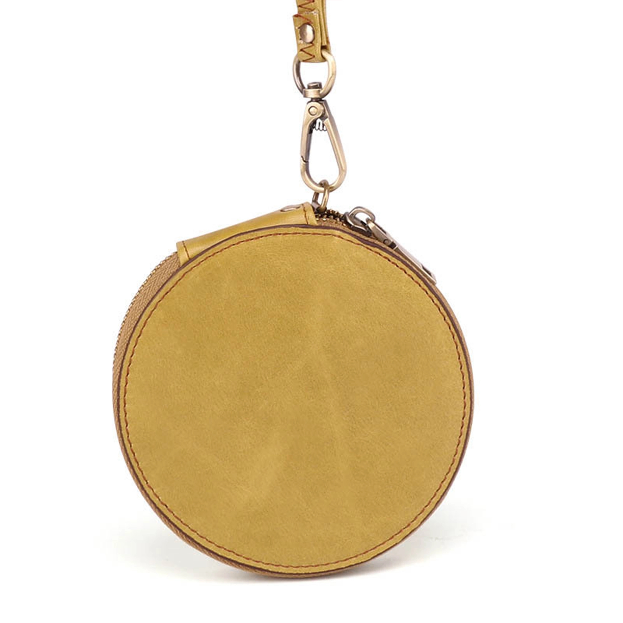 Leather Round Mini Coin Pouch 5