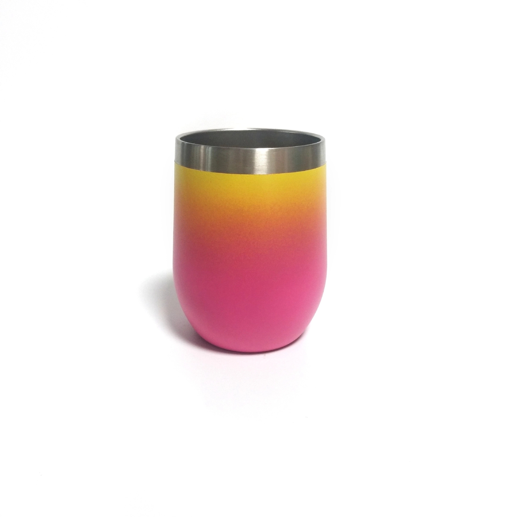 12oz Gradient Color Wine Tumbler with Lid 8