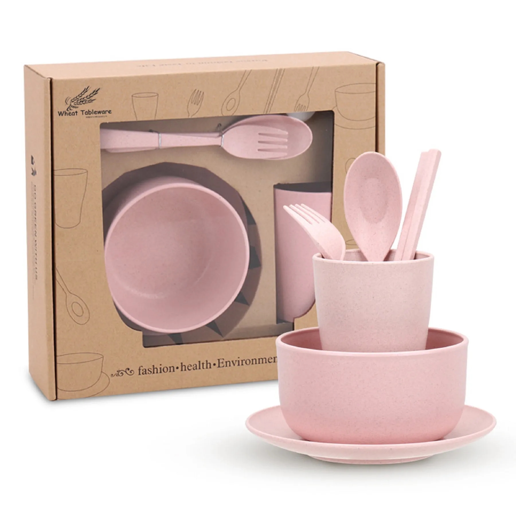 Biodegradable Wheat Straw Cutlery Set 6