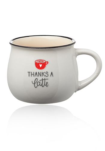 12 oz. Two Tone Glossy Pottery Coffee Mugs 7