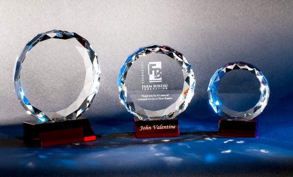 Designer Crystal Tequila Sunrise Award 1