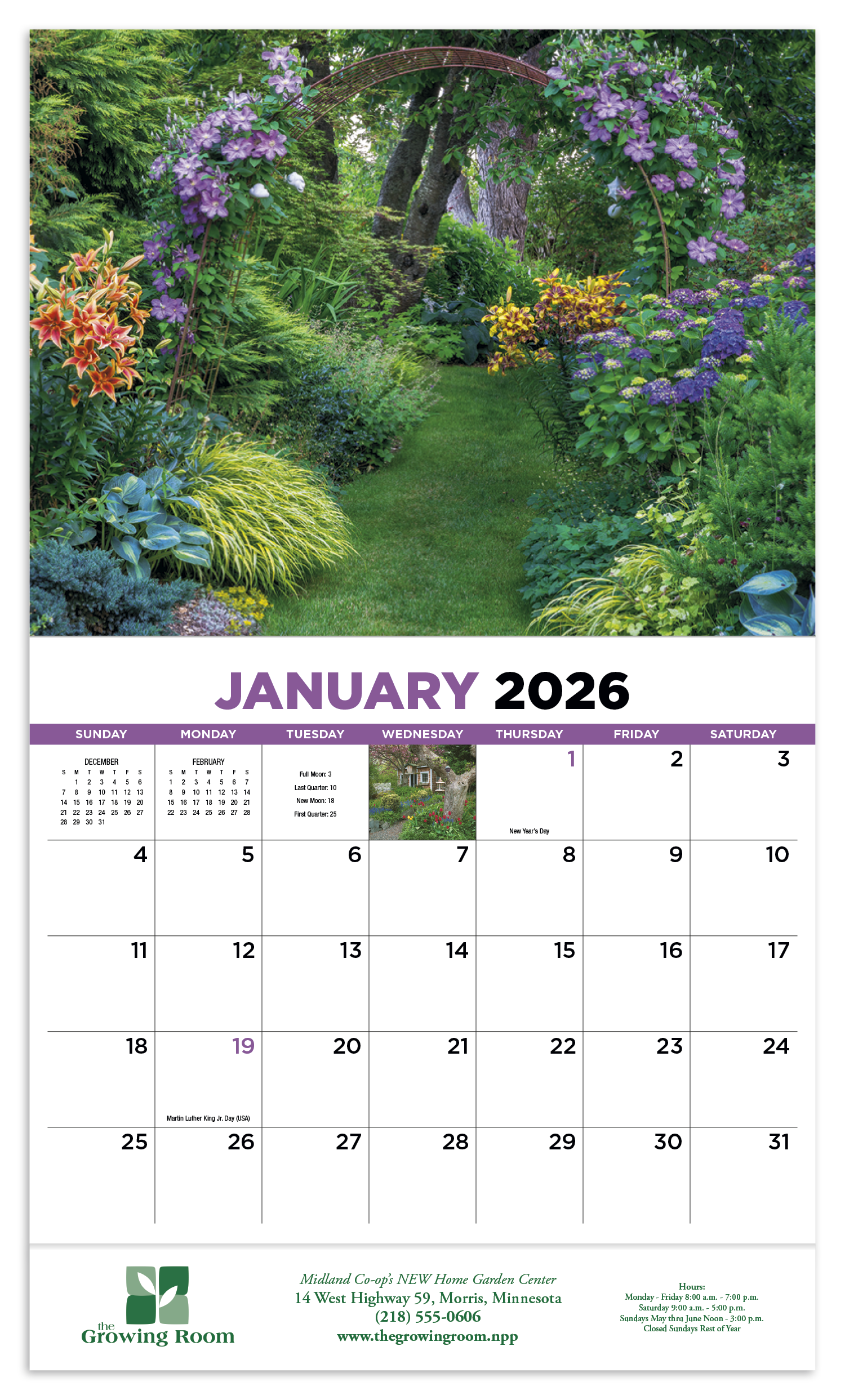 HotLine® Products Gardens Appointment Calendar - Stapled 8