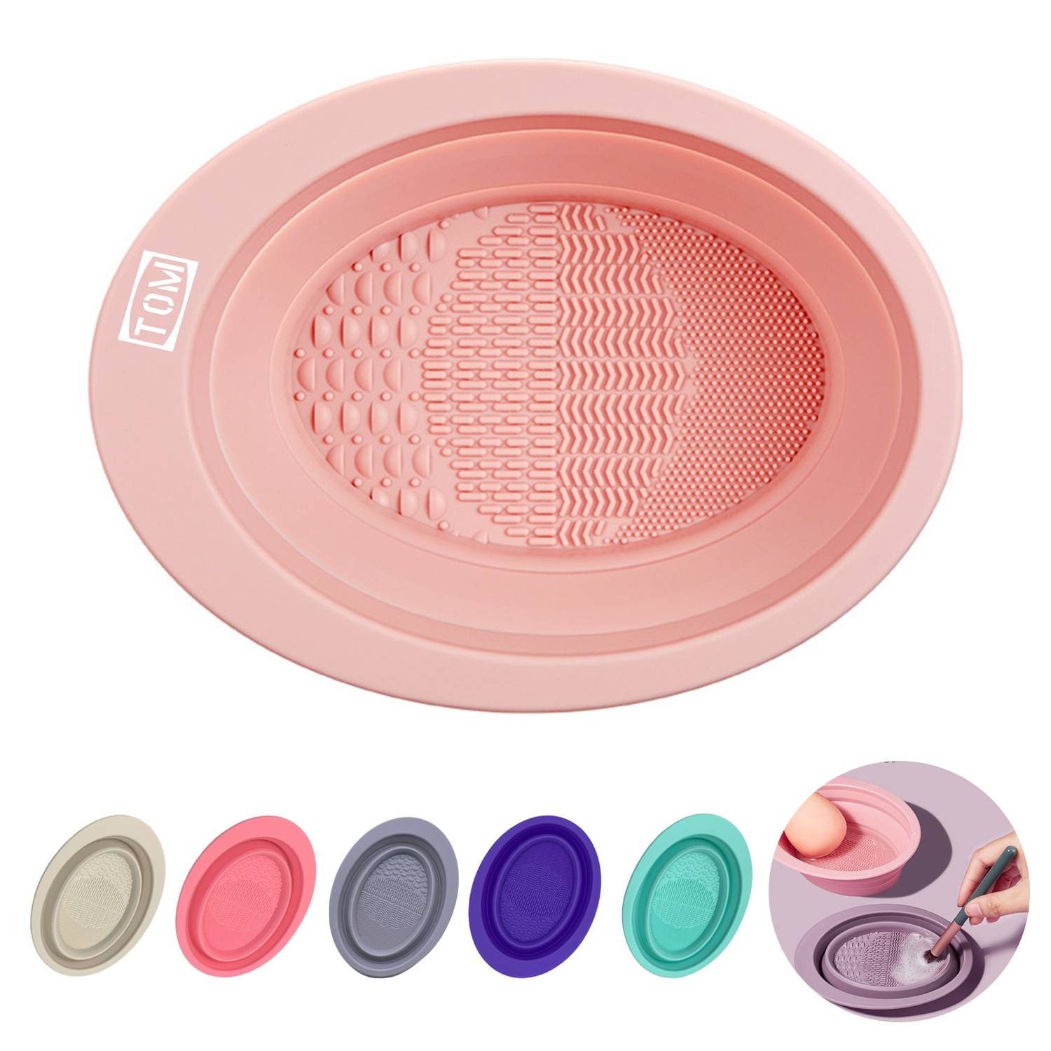 Makeup Brush Beauty Cleaning Tool Silicone Folding Bowl 2