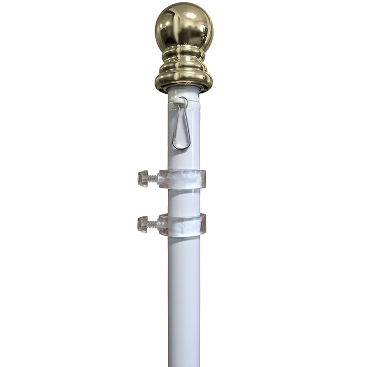9' x 1" White Aluminum Rotating Pole 2