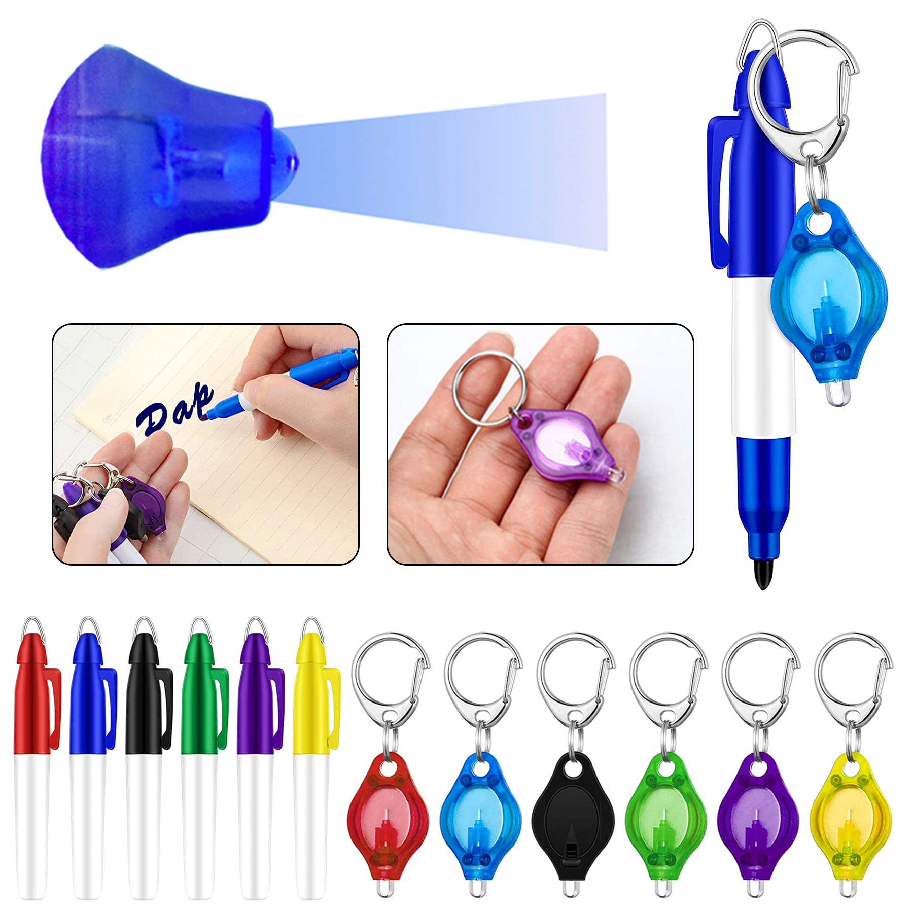 Mini Flashlight Keychain Permanent Marker 2