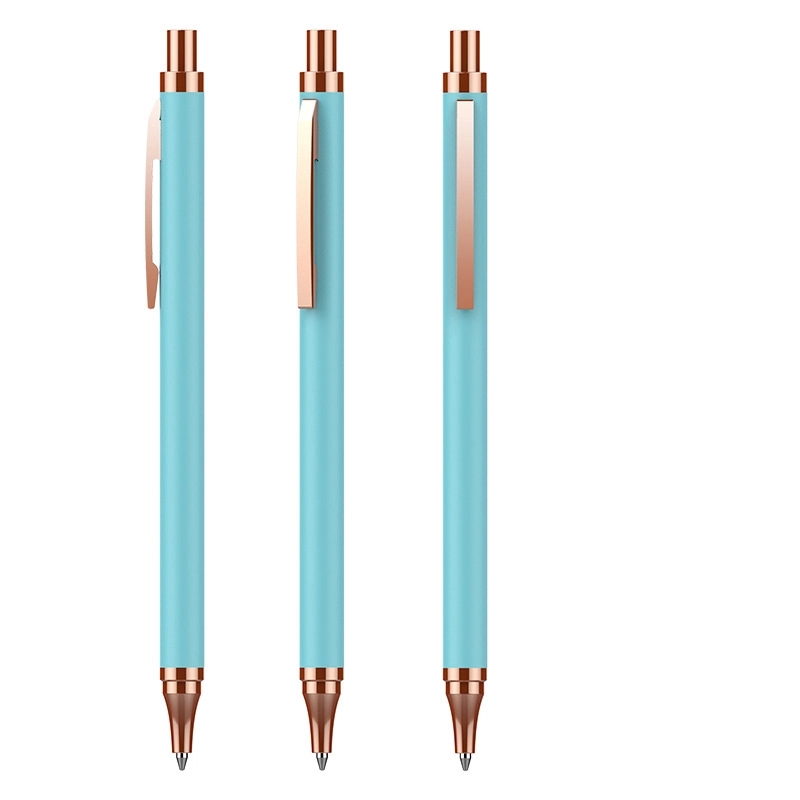 Custom Stainless Steel Ballpoint Pen Black Ink 9