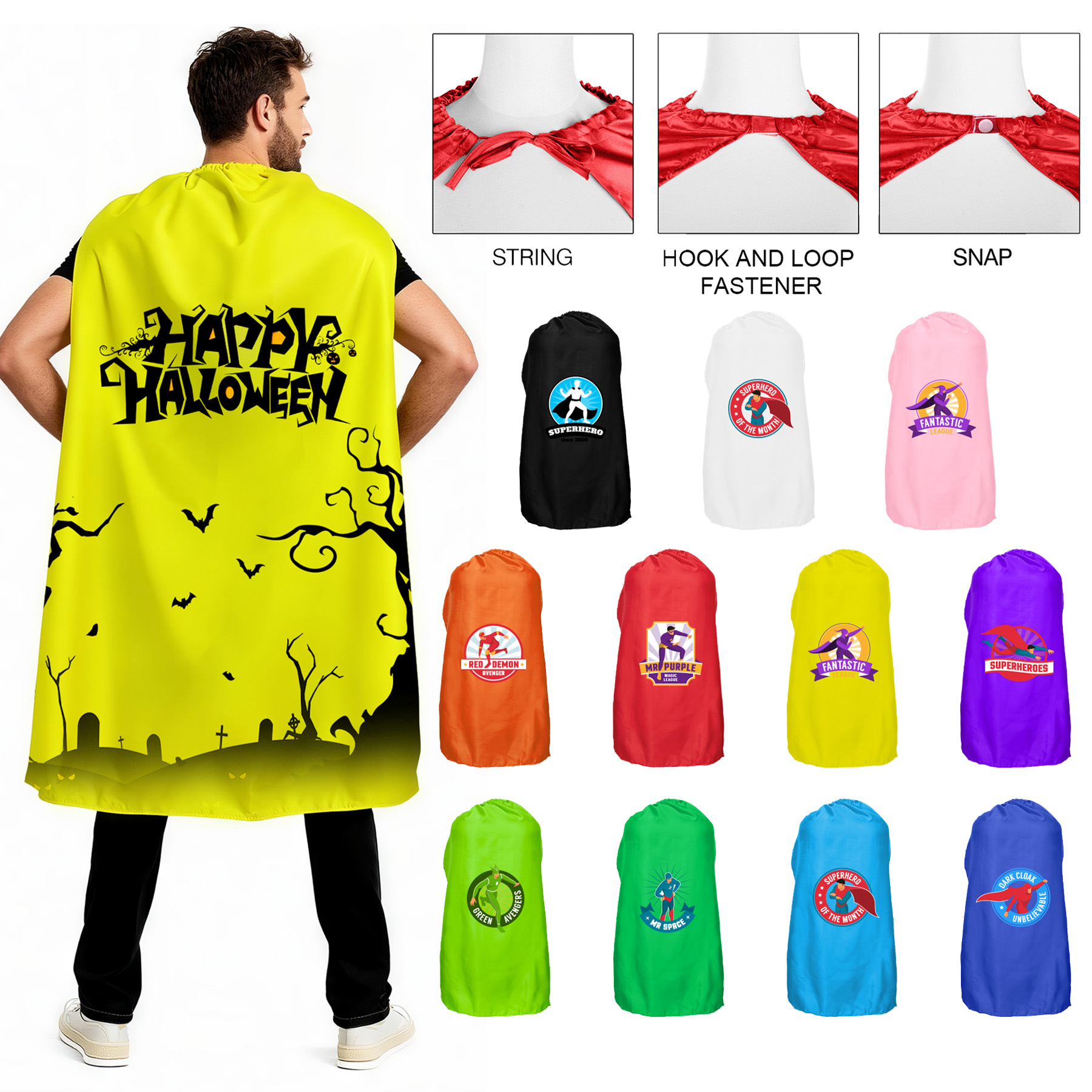 Adult Satin Superhero Cape 4