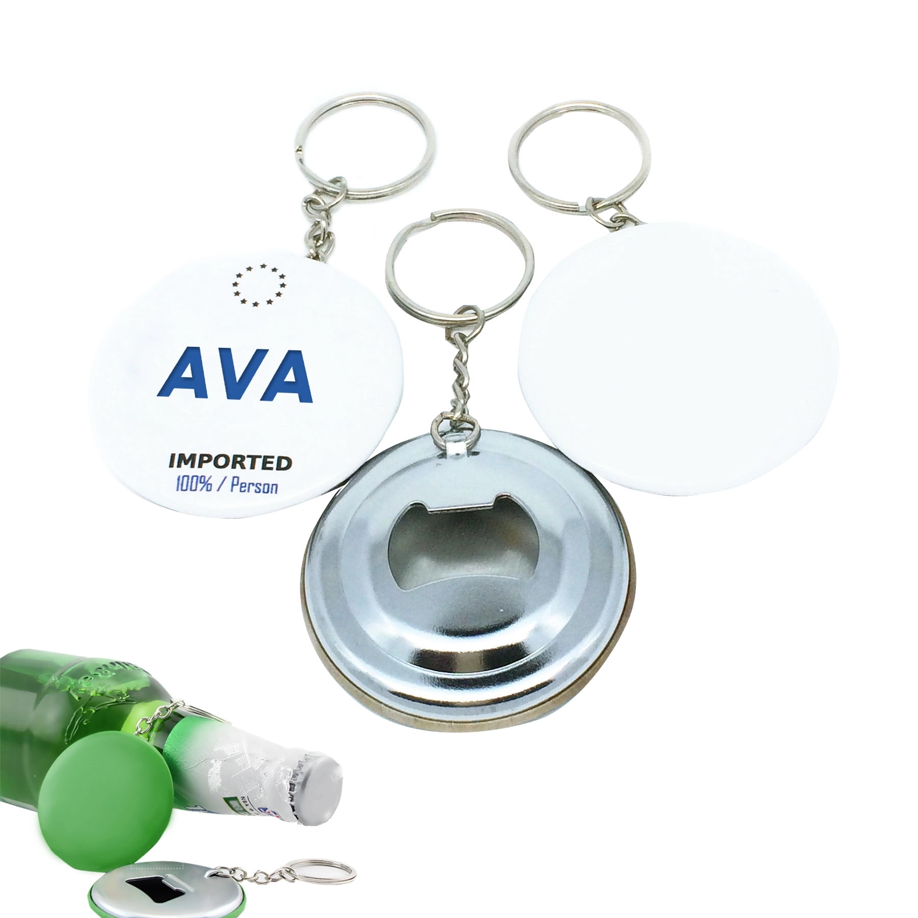 Tinplate Bottle Opener Key Ring 1