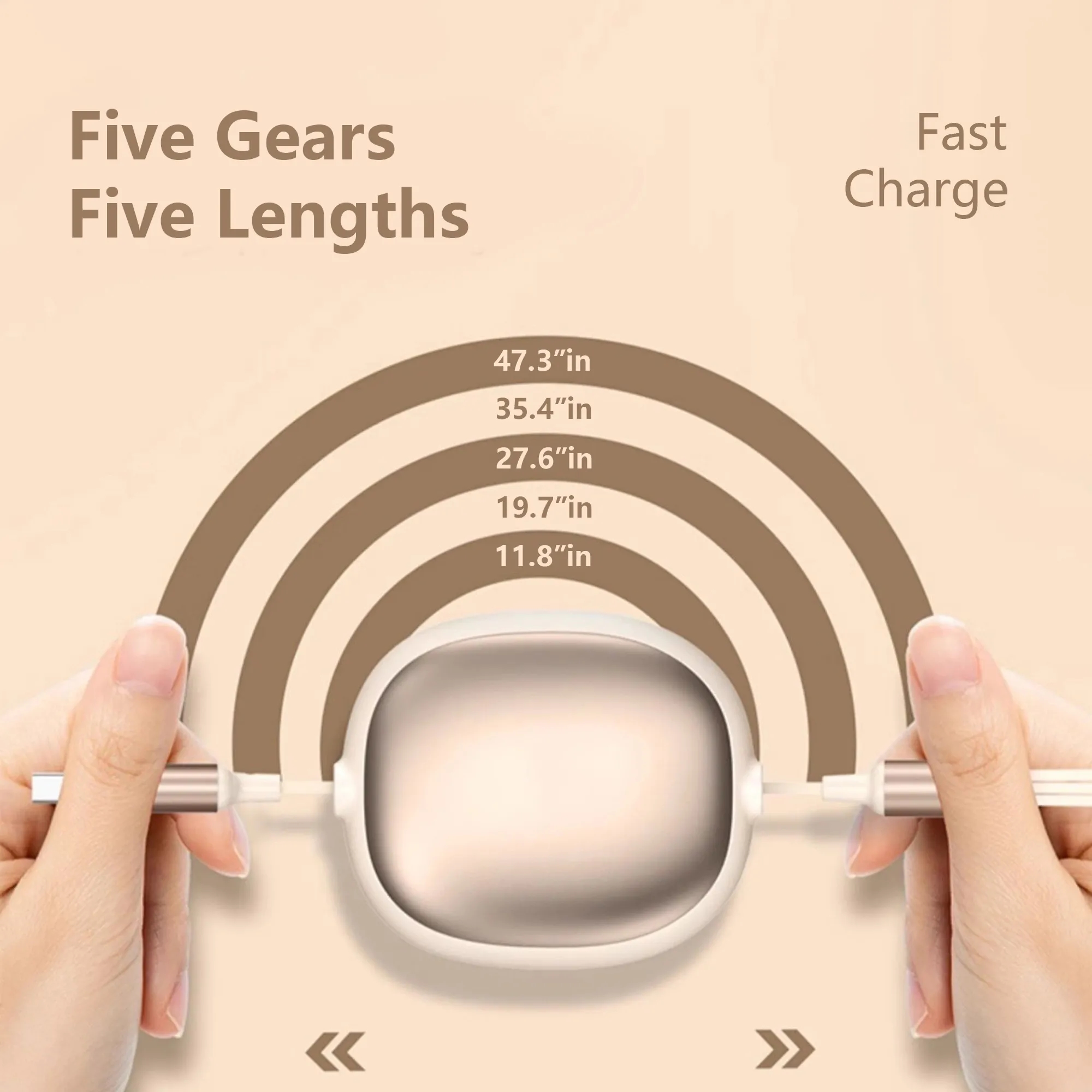 100W Retractable 3-in-1 USB C Charging Cable 8