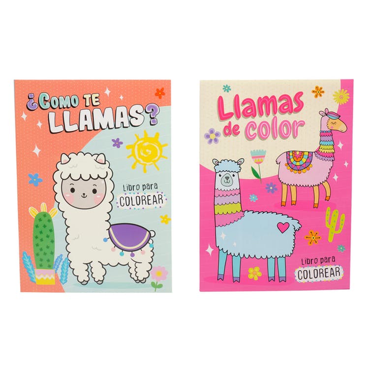 Spanish Llama Coloring Books - 2 Volumes 80 Pages 2