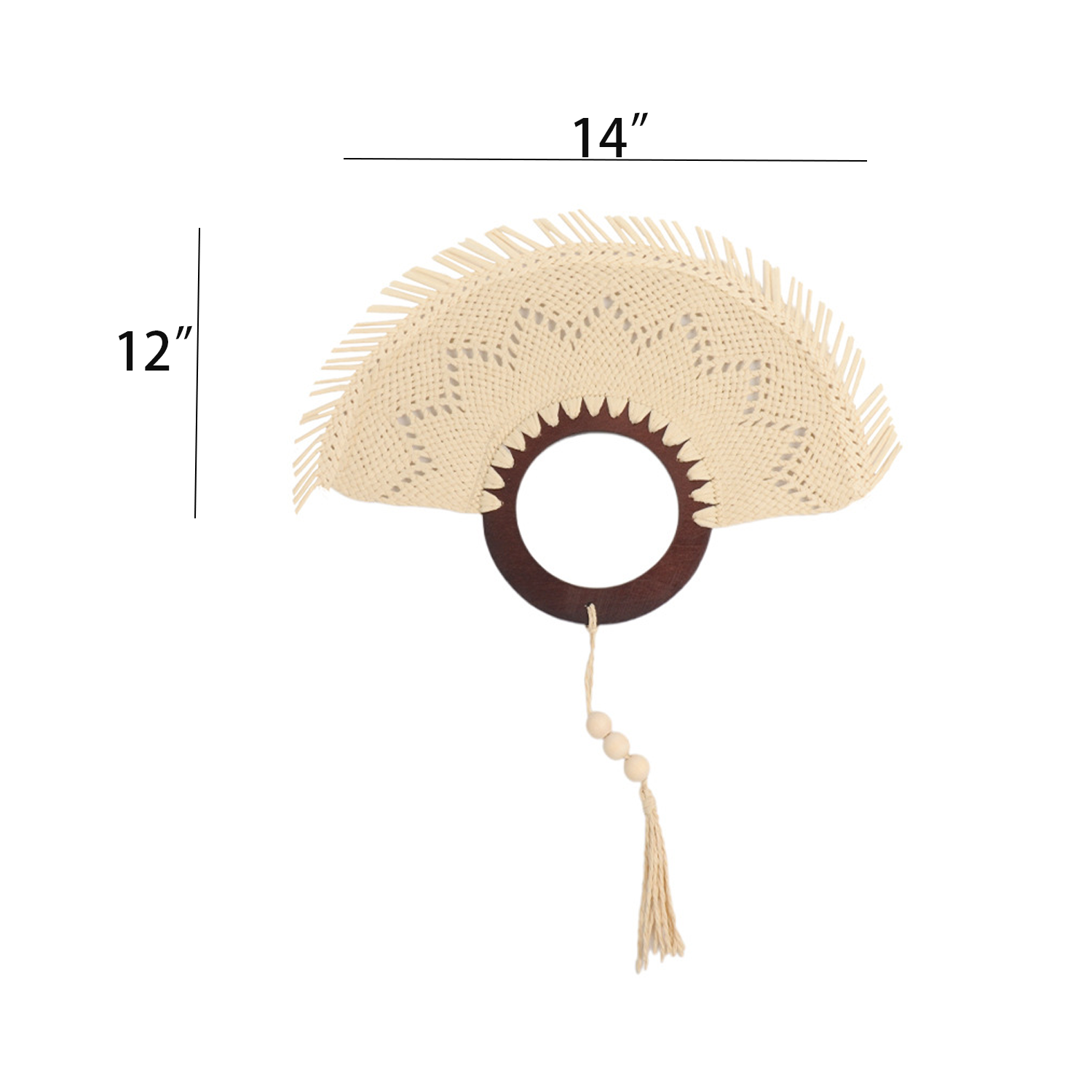 Straw Palm Hand Held Fan 9