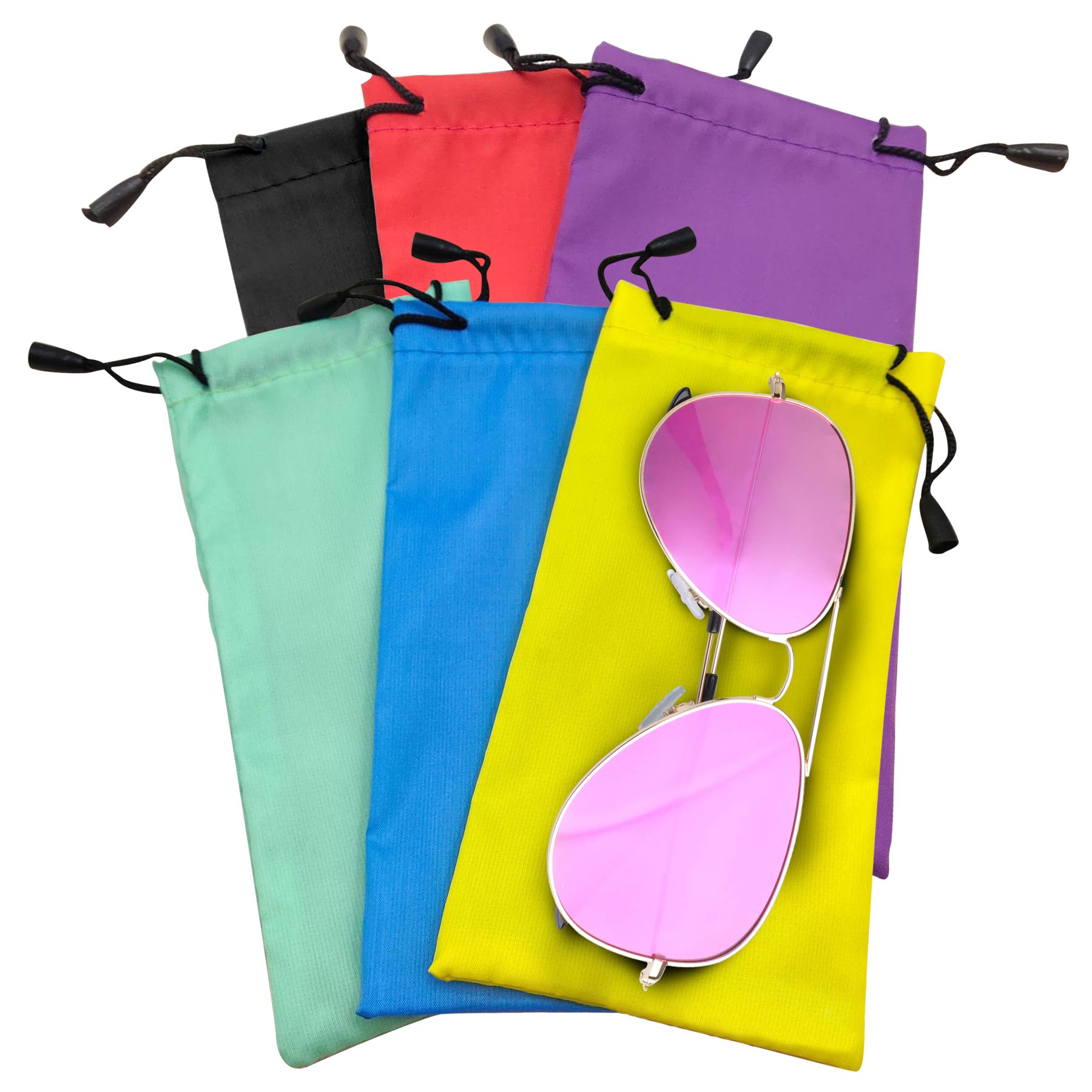 Drawstring Eyeglasses Microfiber Soft Pouch 2