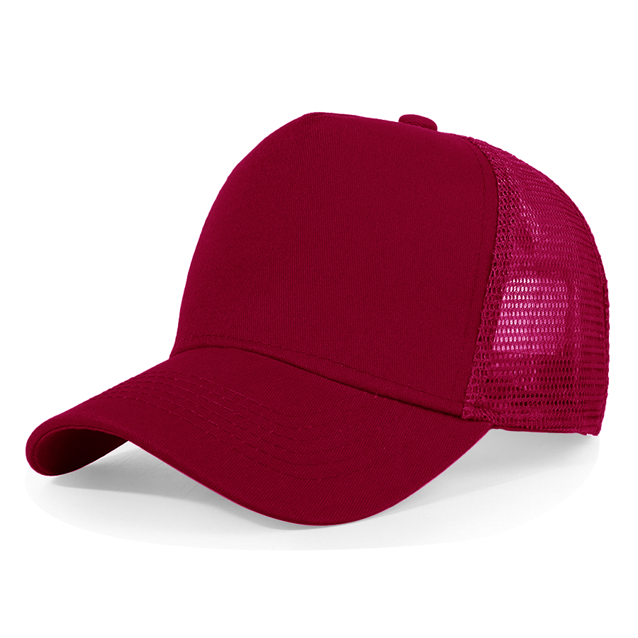 Stock Solid Color Cotton 5-Panel Trucker Cap 73