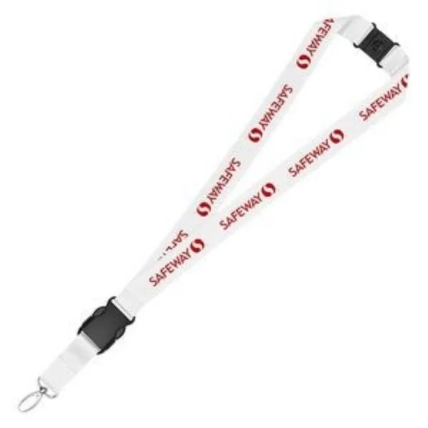 1" Eco Friendly rPET Lanyard with Buckle and Safety Breakawa 6