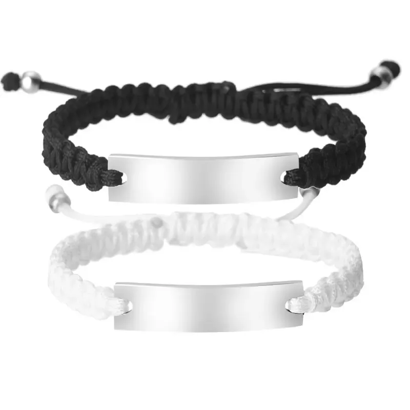 Stainless Steel Milanese Rope Black Braided Bracelet 6
