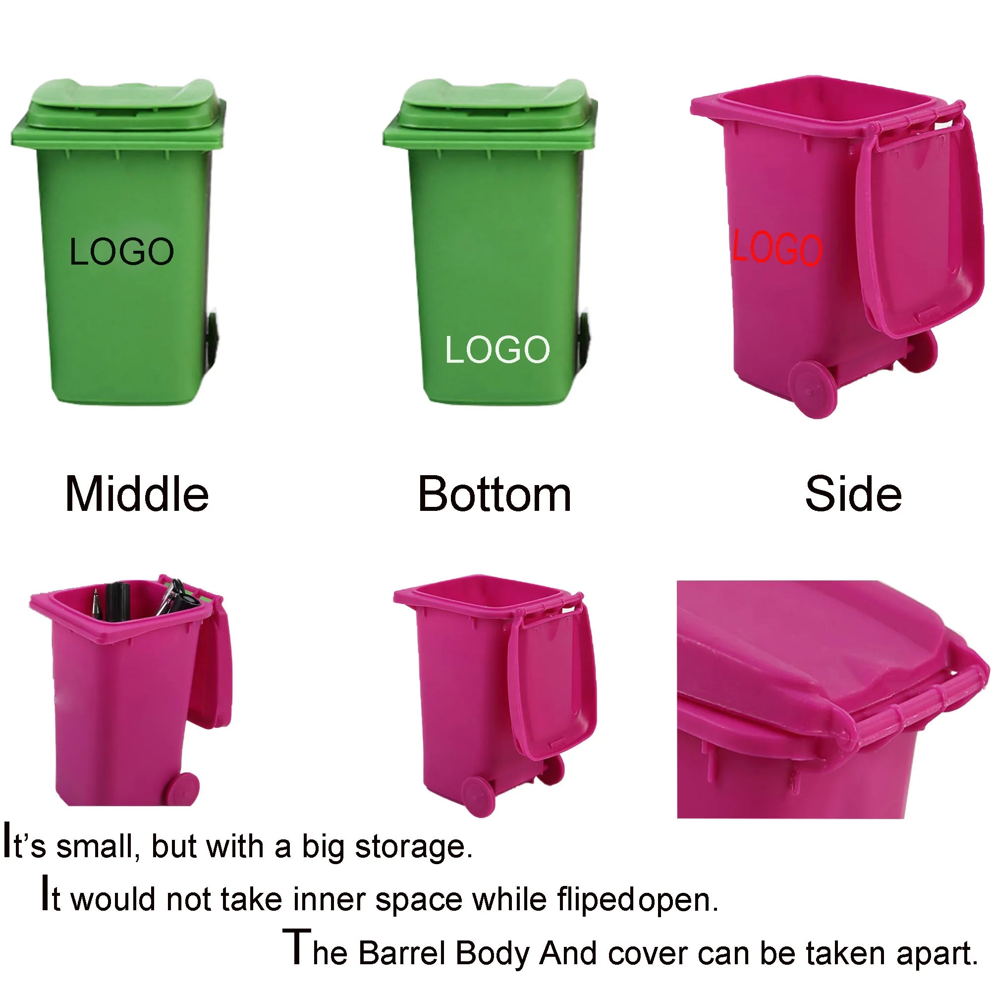 Spot Mini Desk Trash Can Pen Holder 2