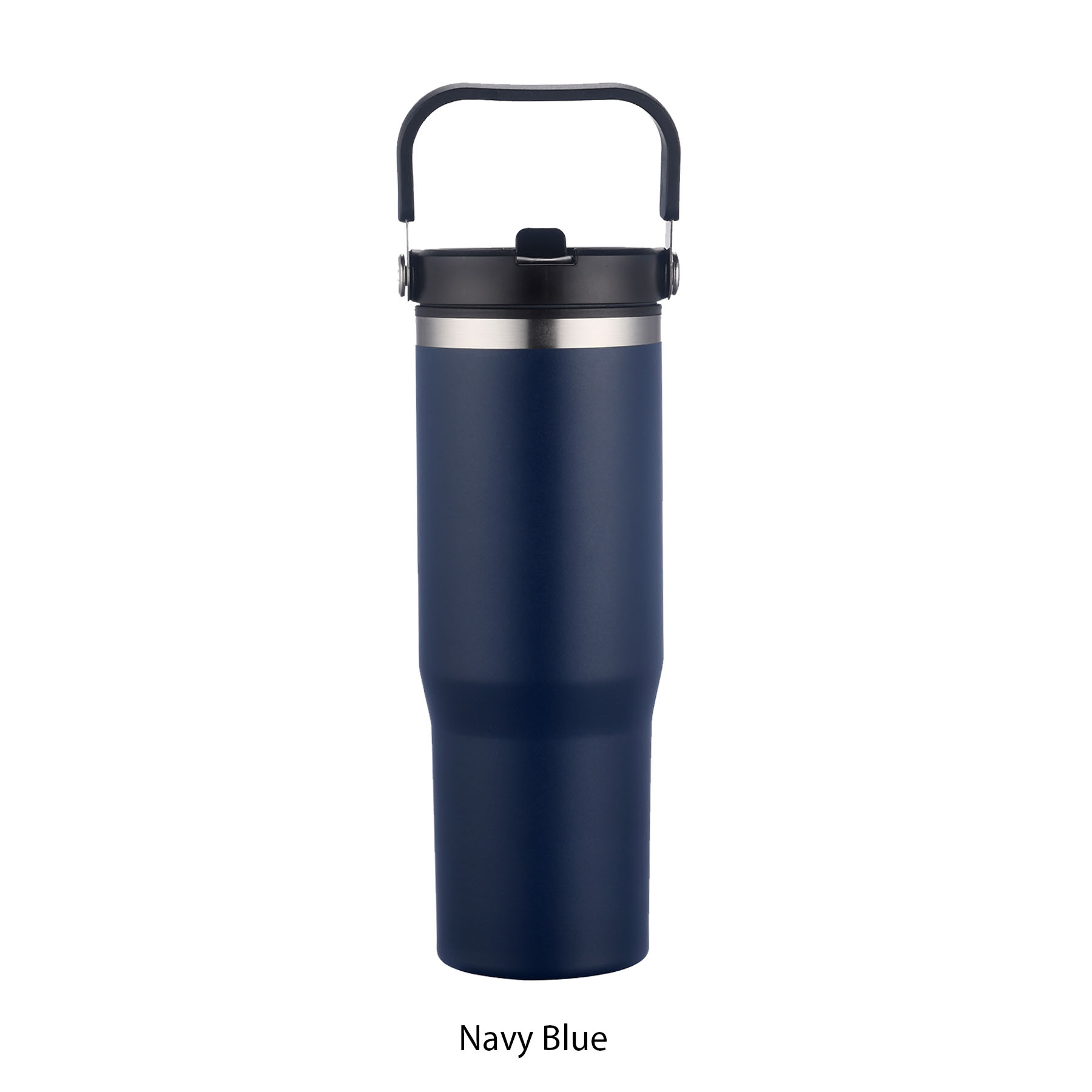 30 oz. Double Wall Travel Mug with Straw Lid & Carry Handle 10