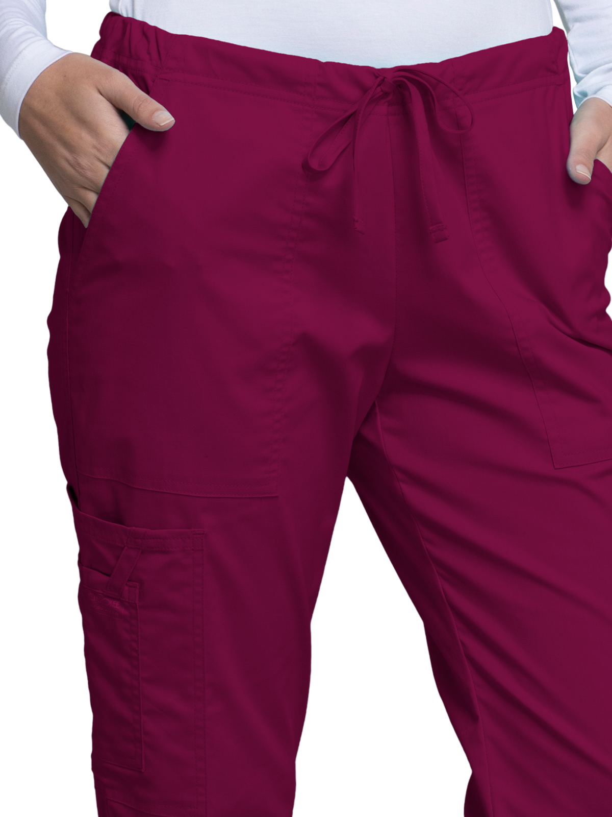 Cherokee - Workwear Core Stretch - Mid Rise Drawstring Cargo Pant 31