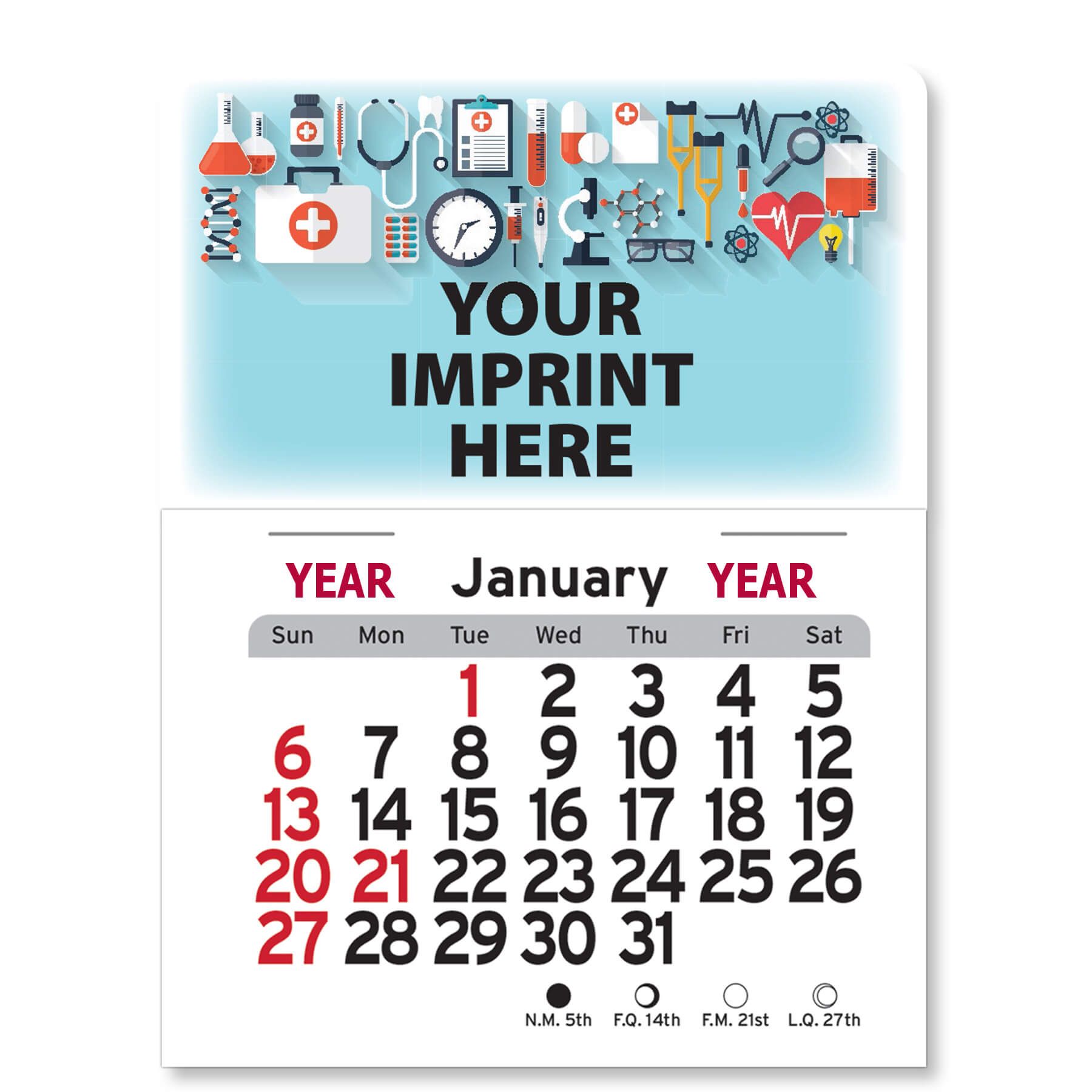 Adhesive Peel-N-Stick® Calendar - Rectangle 41