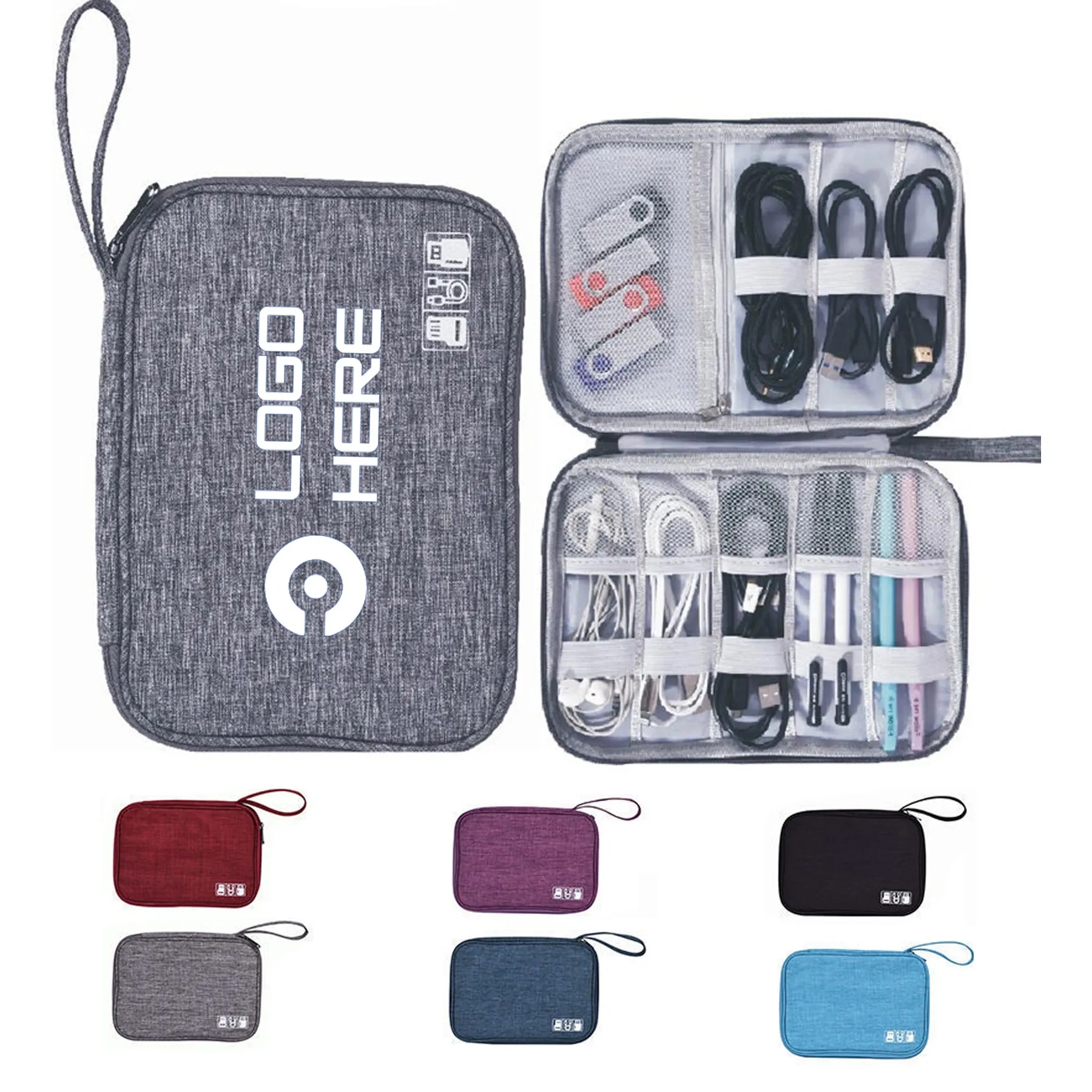 Portable Travel Electronics Cable Organizer Bag 2