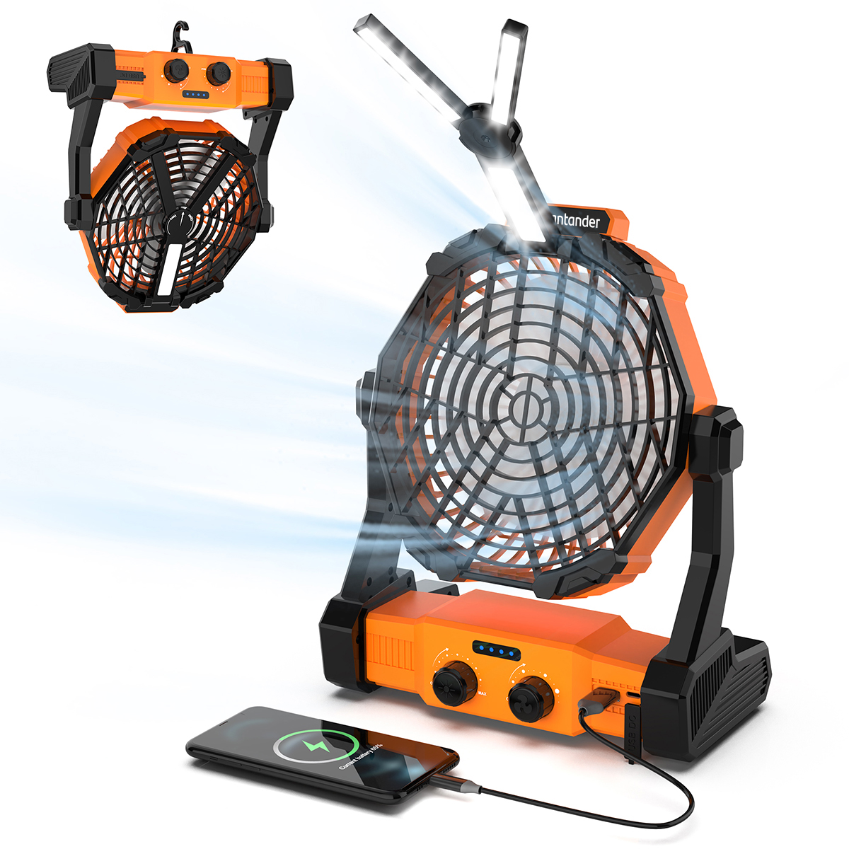 ResQ Multi-Use Portable LED Lantern, 4 Speed Camping Fan, and 8000mAh Power Bank 5