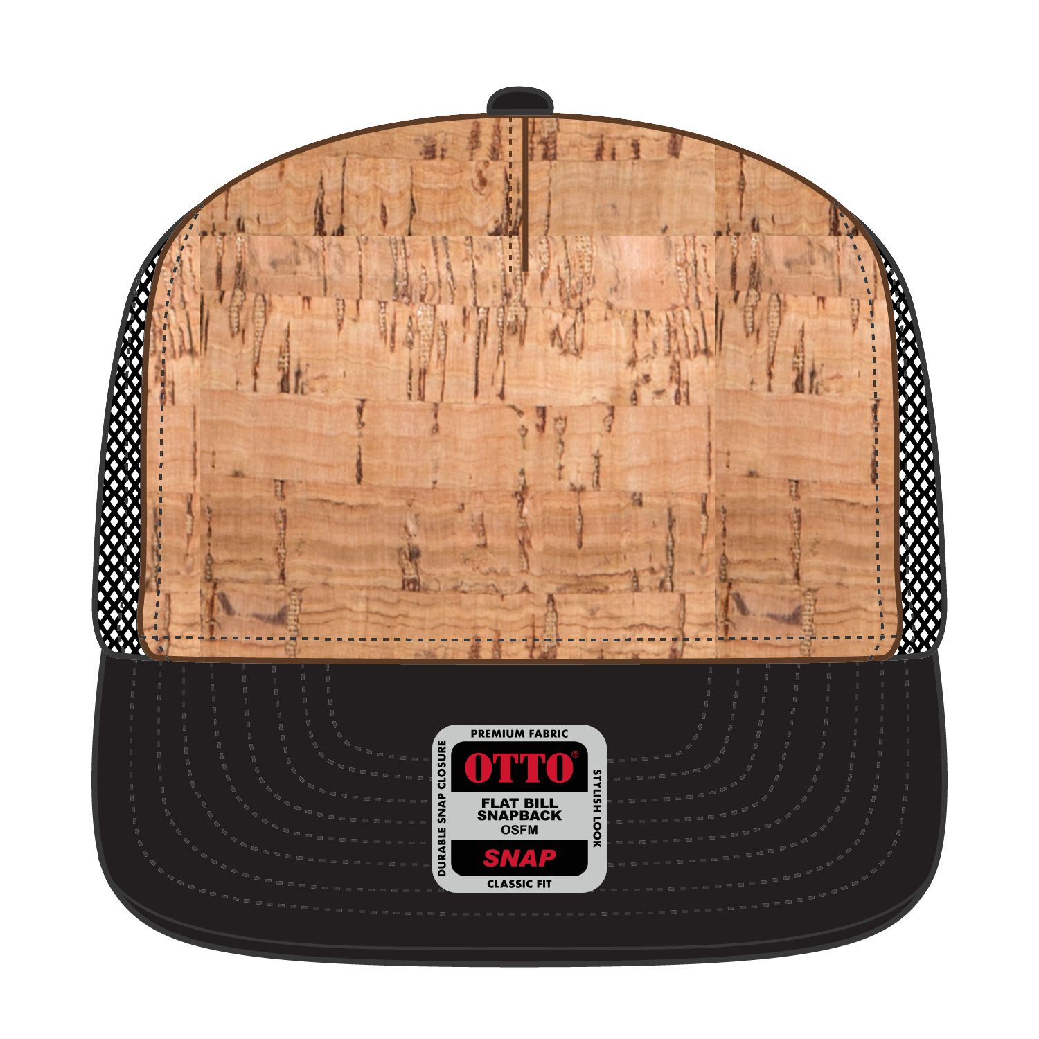 OTTO CAP® OTTO SNAP 5 Panel Pro Style Mesh Back Trucker Snapback Hat 47