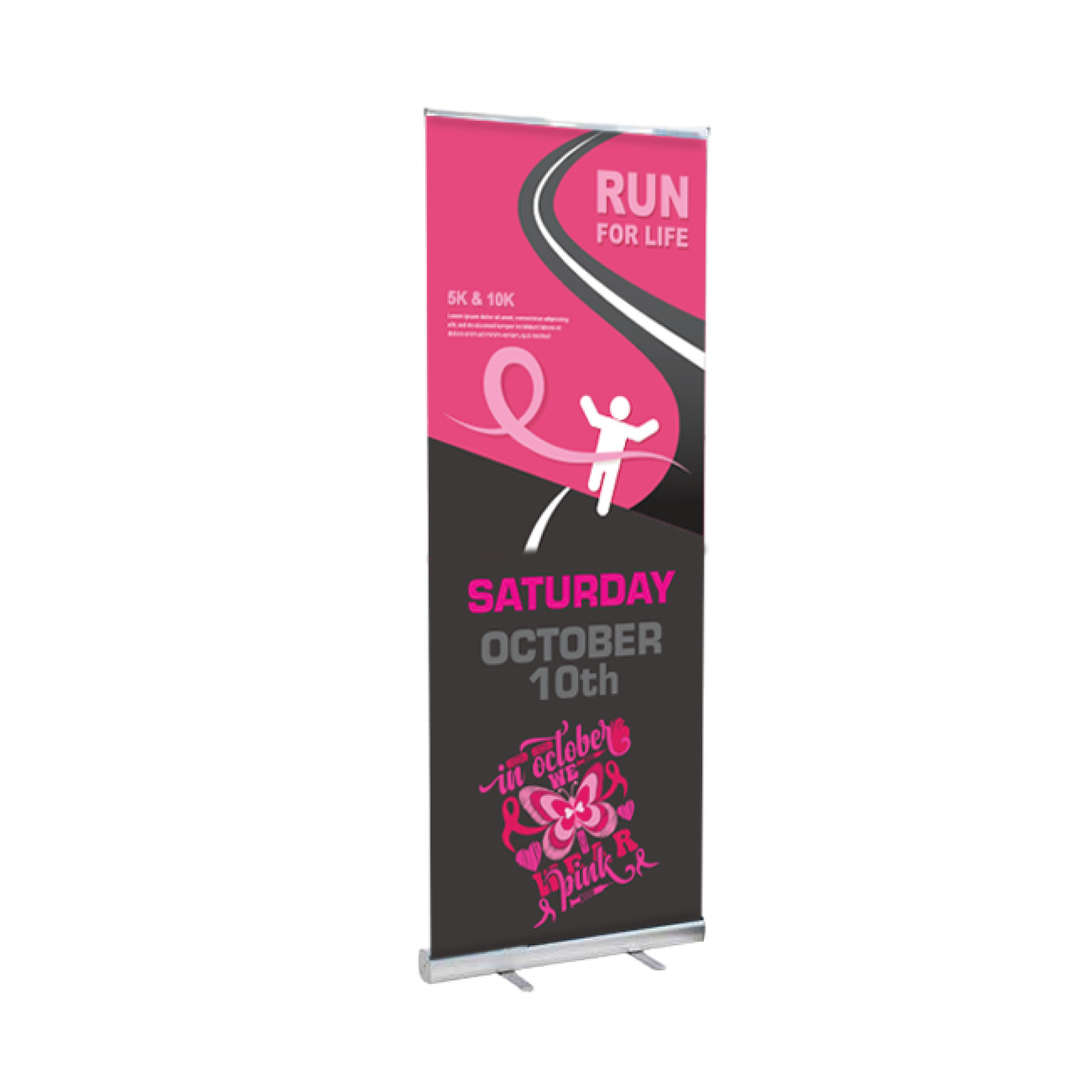 DisplaySplash 31 ½" W x 78 ¾" H Roll-Up Fabric Banner 8