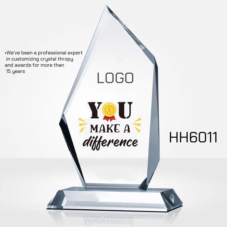 Engraved Crystal Trophy Award Plaque Supplier 4