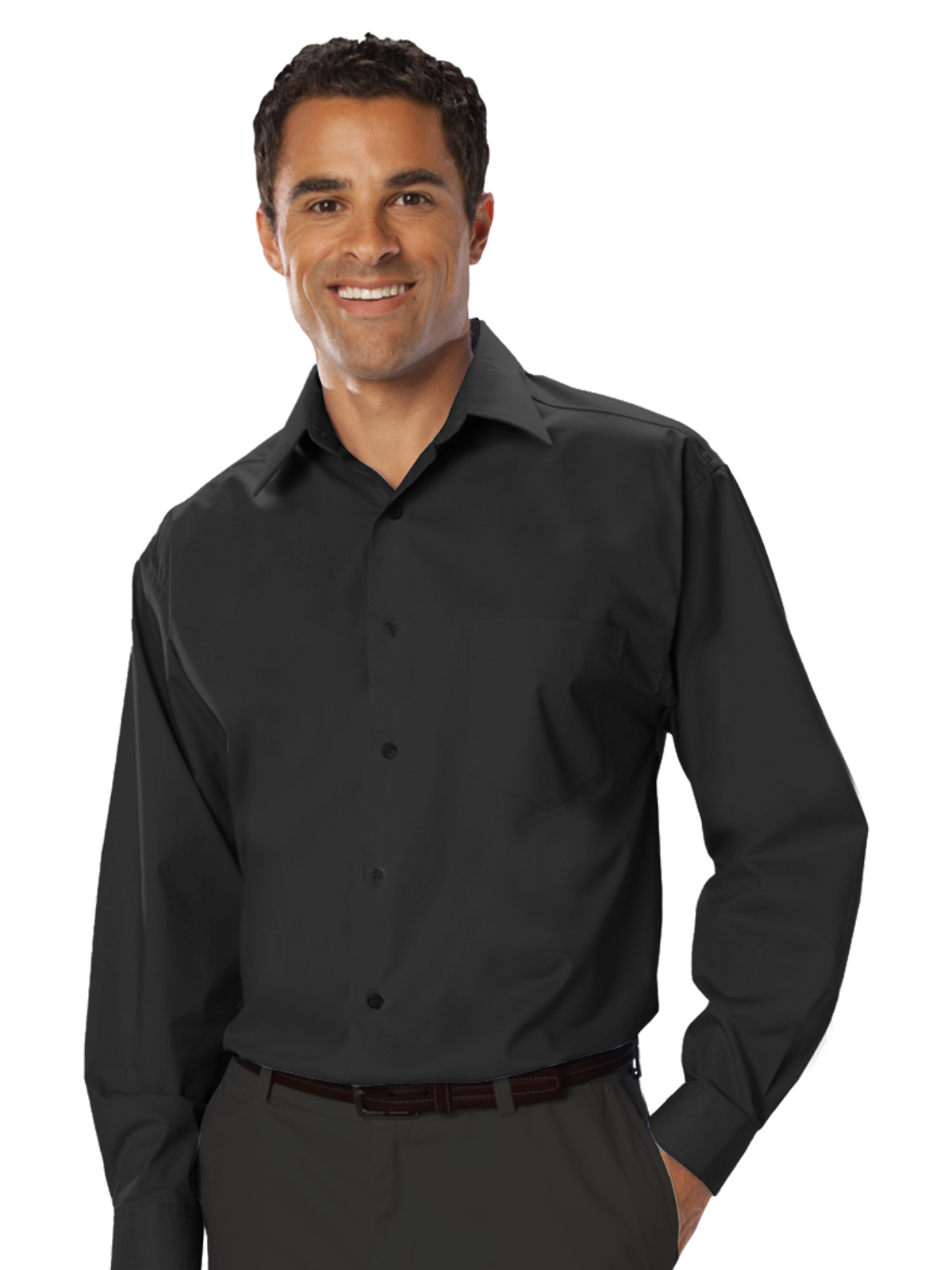 Blue Generation - Men's 1-Pocket Stretch Poplin Shirt 2