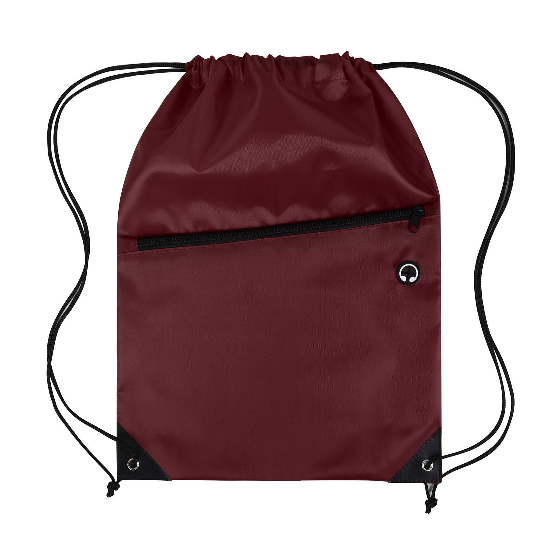 Drawstring Backpack with Front Zipper Pocket 27