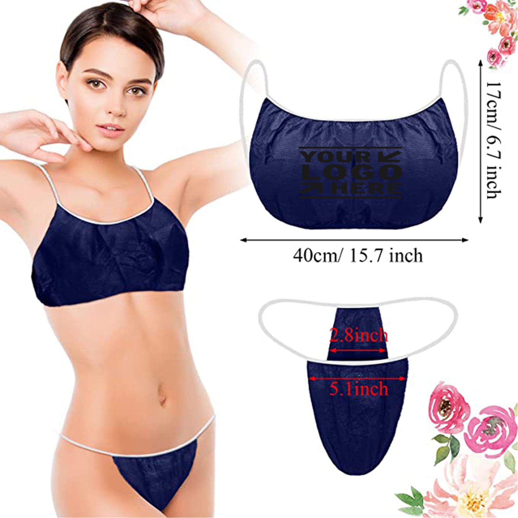 Disposable Bras and Panties Women Disposable Underwear 3