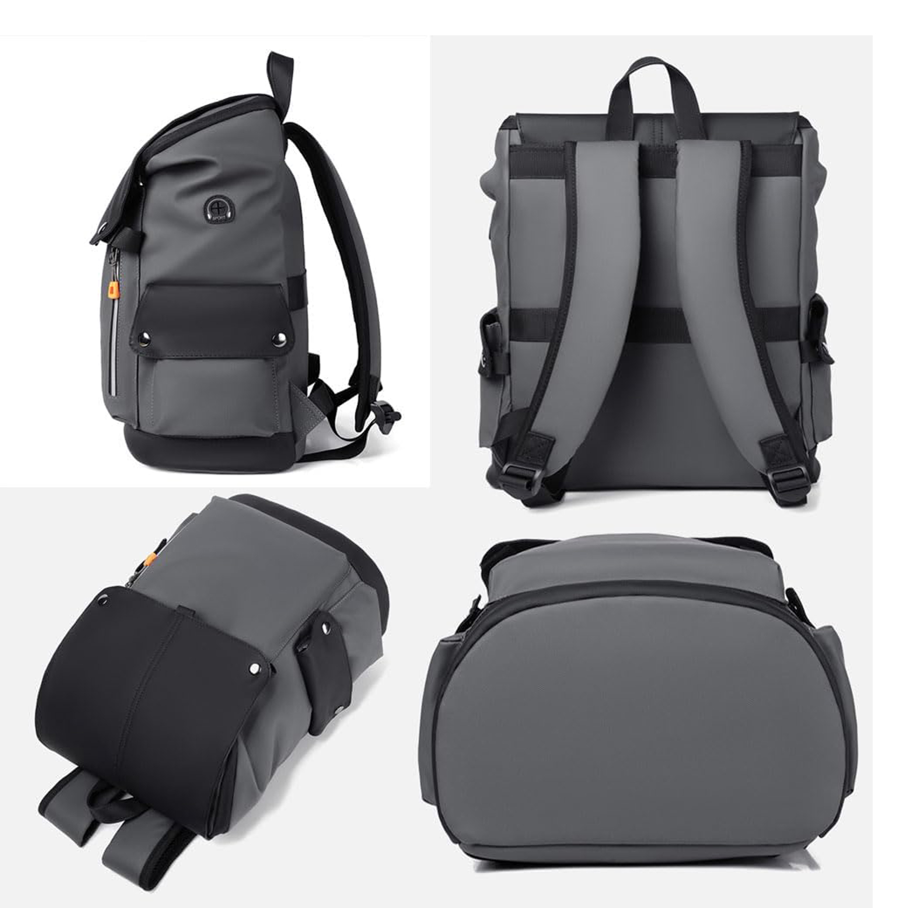 Men's Stylish Faux Leather Backpack 4