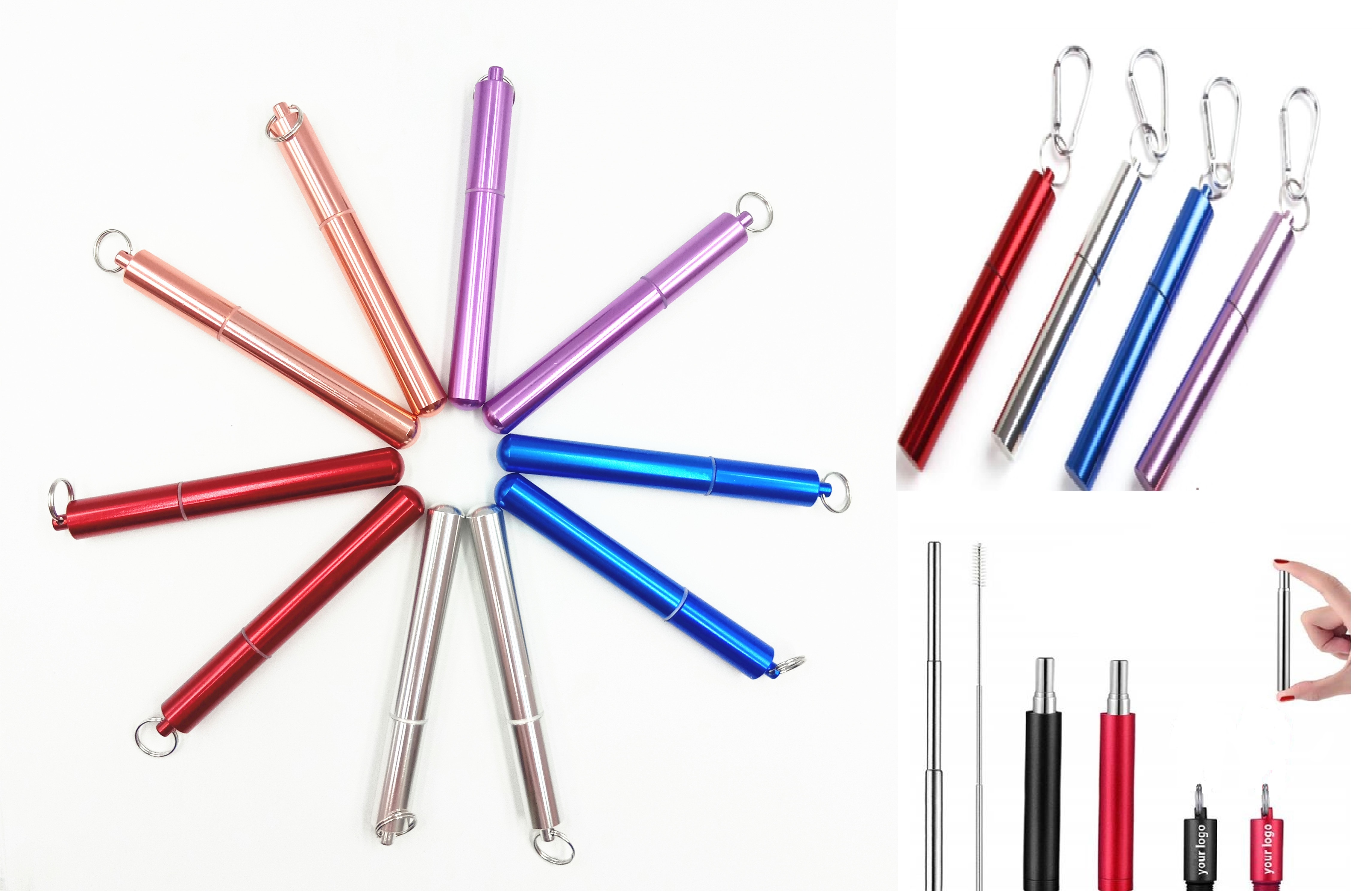 Collapsible Stainless Steel Drinking Straws