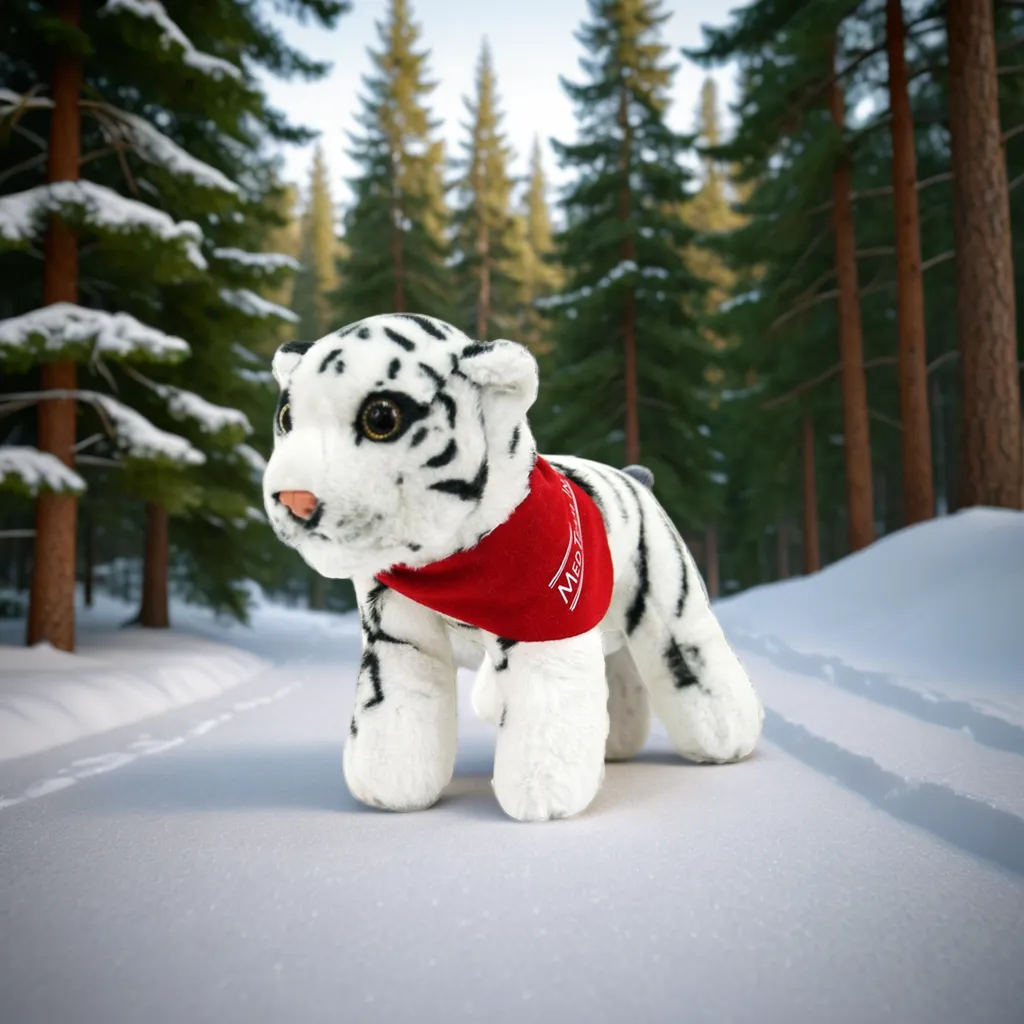 8" Jungle Animals Standing White Tiger 10