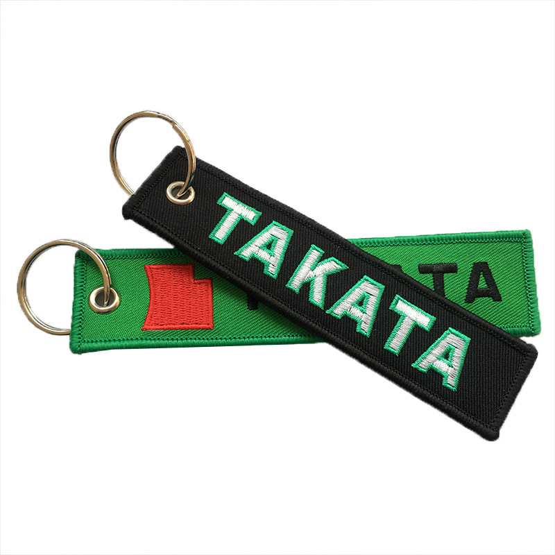 Medium Size Embroidered Key Tag 1