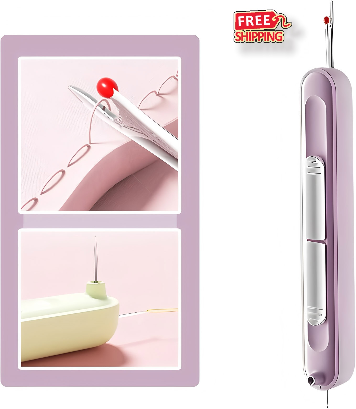 Purple Dual-Head Sewing Tool Threader and Stitch Remover for Tailors Wholesale 2