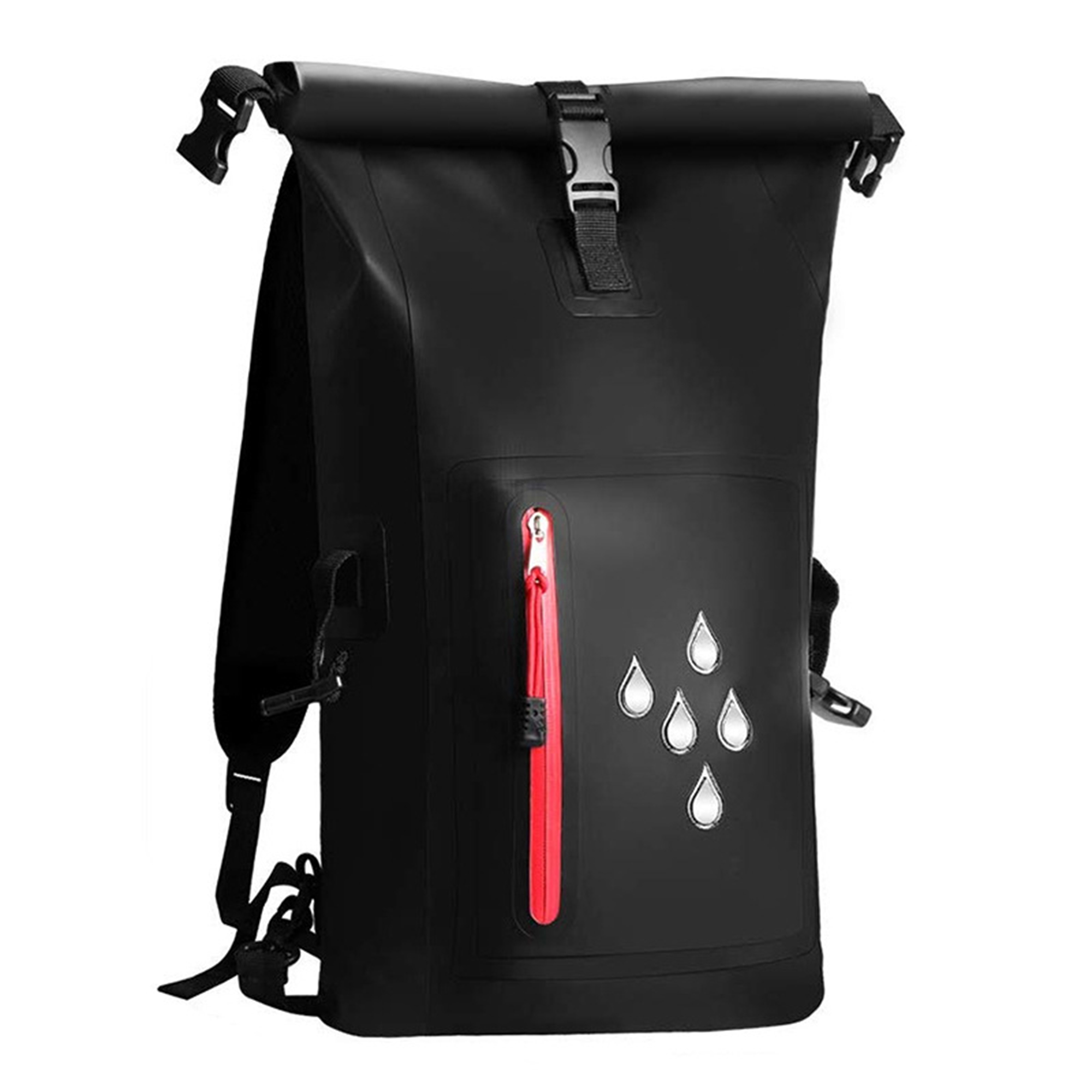 Roll Top Dry Backpack With Detachable Strap 7" x 10" x 17" 4