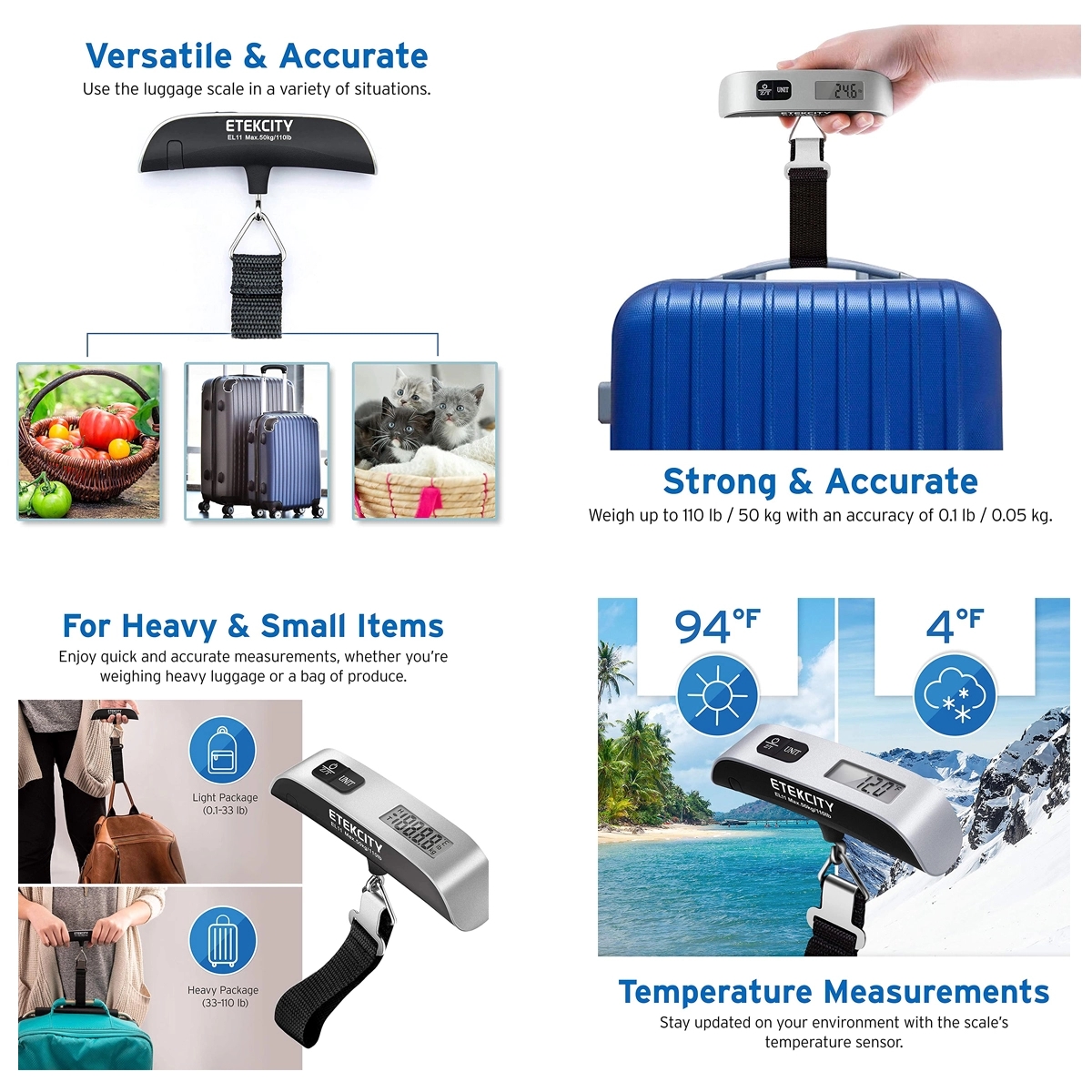 Luggage Scale Digital Portable Handheld 4