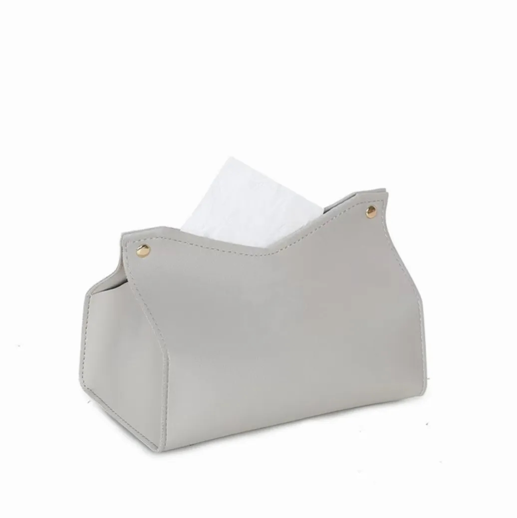 PU Leather Tissue Box Cover 4