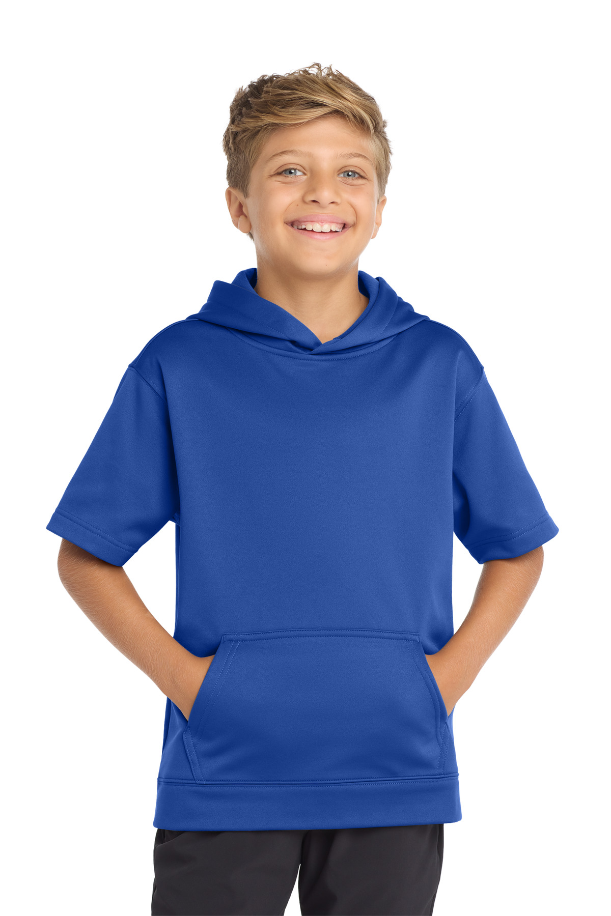 Sport-Tek Youth Sport-Wick Fleece Short Sleeve Hooded Pullover. YST251 12
