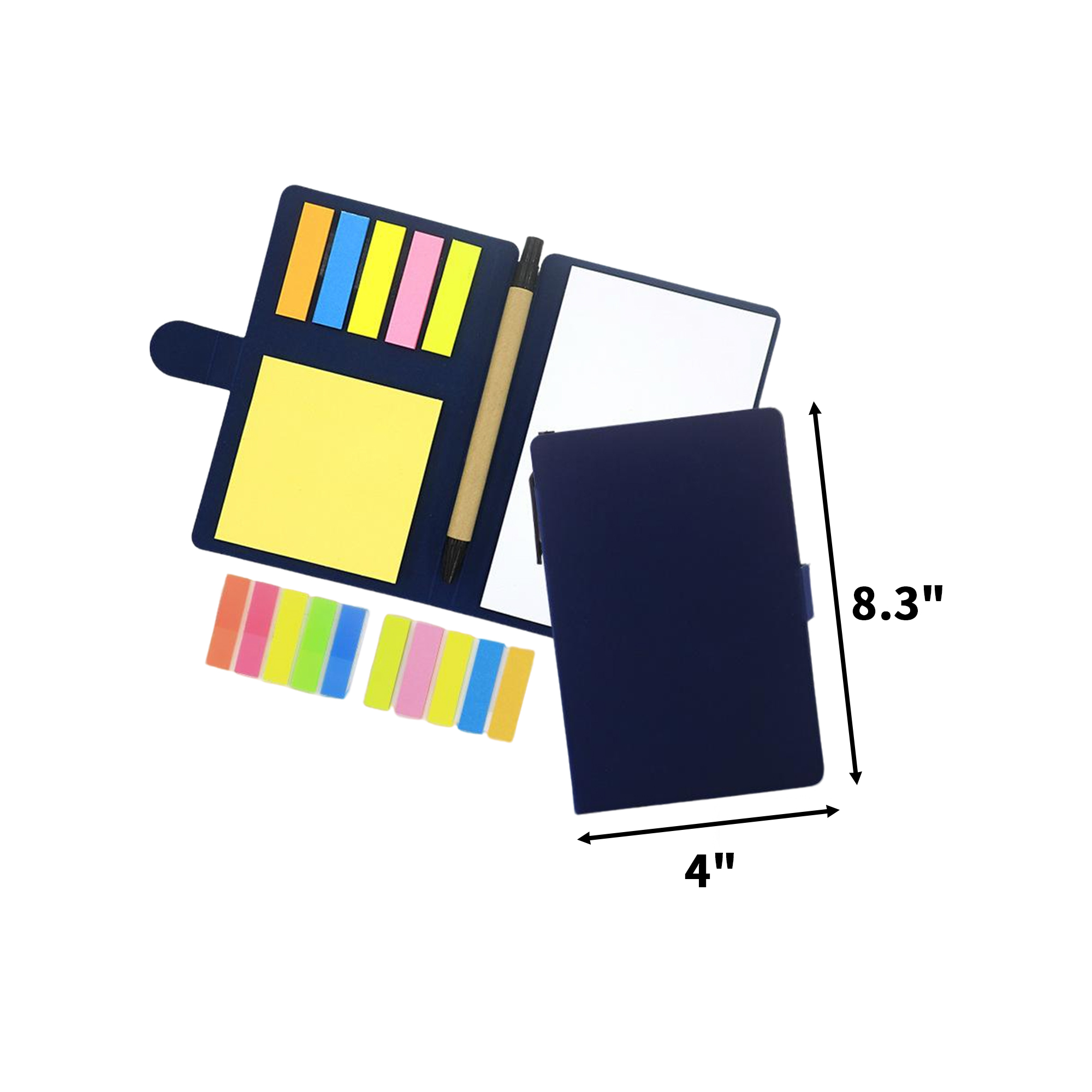 Kraft Paper Note Pad With Transparent Sticky Notes And Button Closure 5