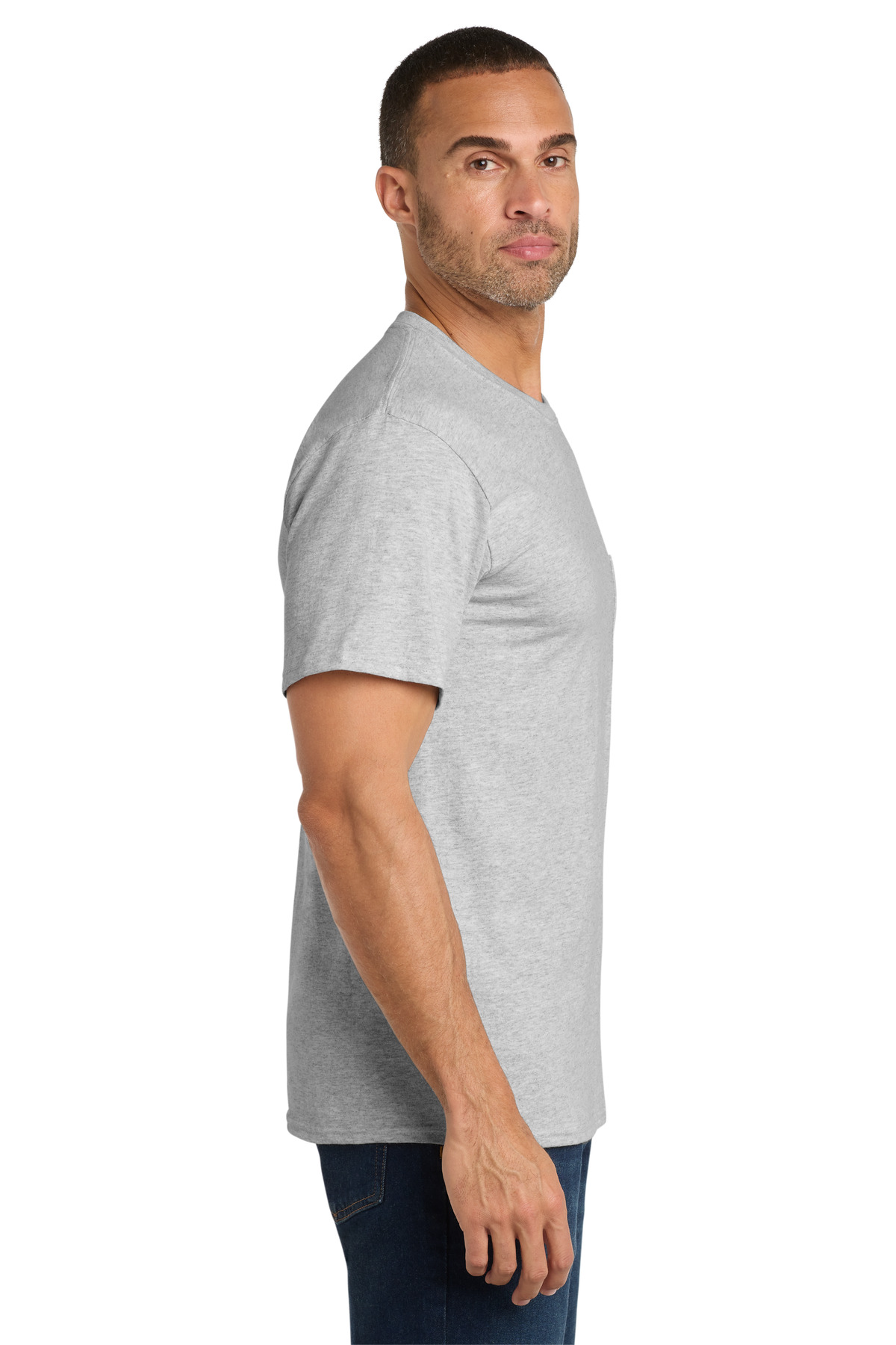 Port & Co Core Cotton Pocket Tee. PC54P 5
