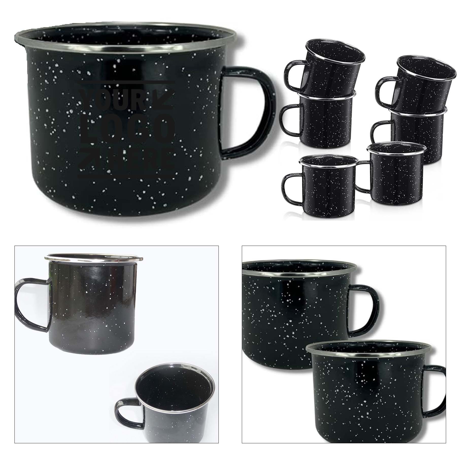 16 Oz Camping Enamel Mug PortableVintage Camping Picnic Home Drinking Cup 3