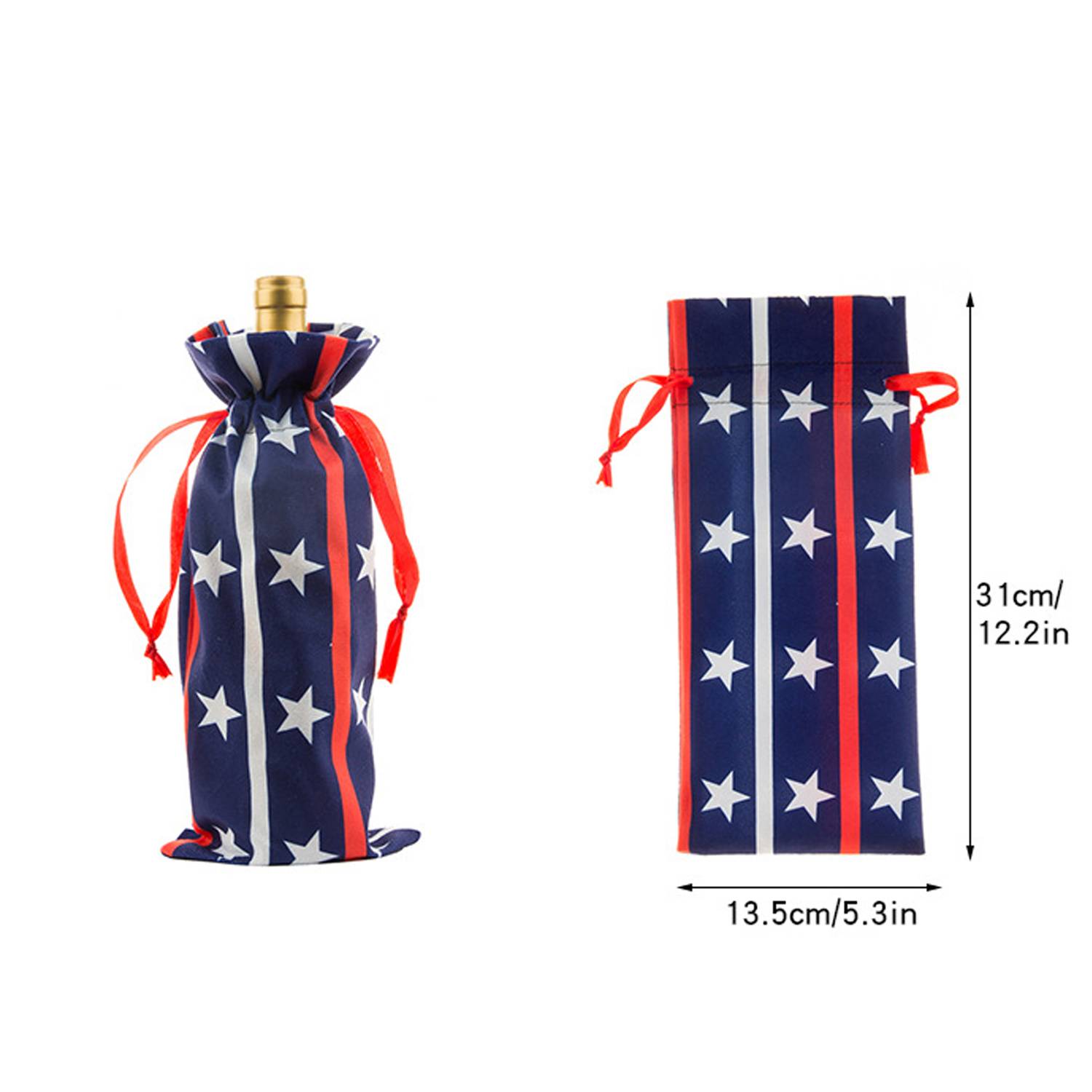 America Stars and Stripes Champagne Red Wine Bottle Cover 4