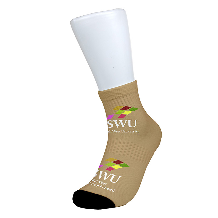 "SPORTY" Color Sublimation Low-Cut Ankle Crew Socks in Men's & Women's Size (SOCK12-M Men / SOCK12-W 9
